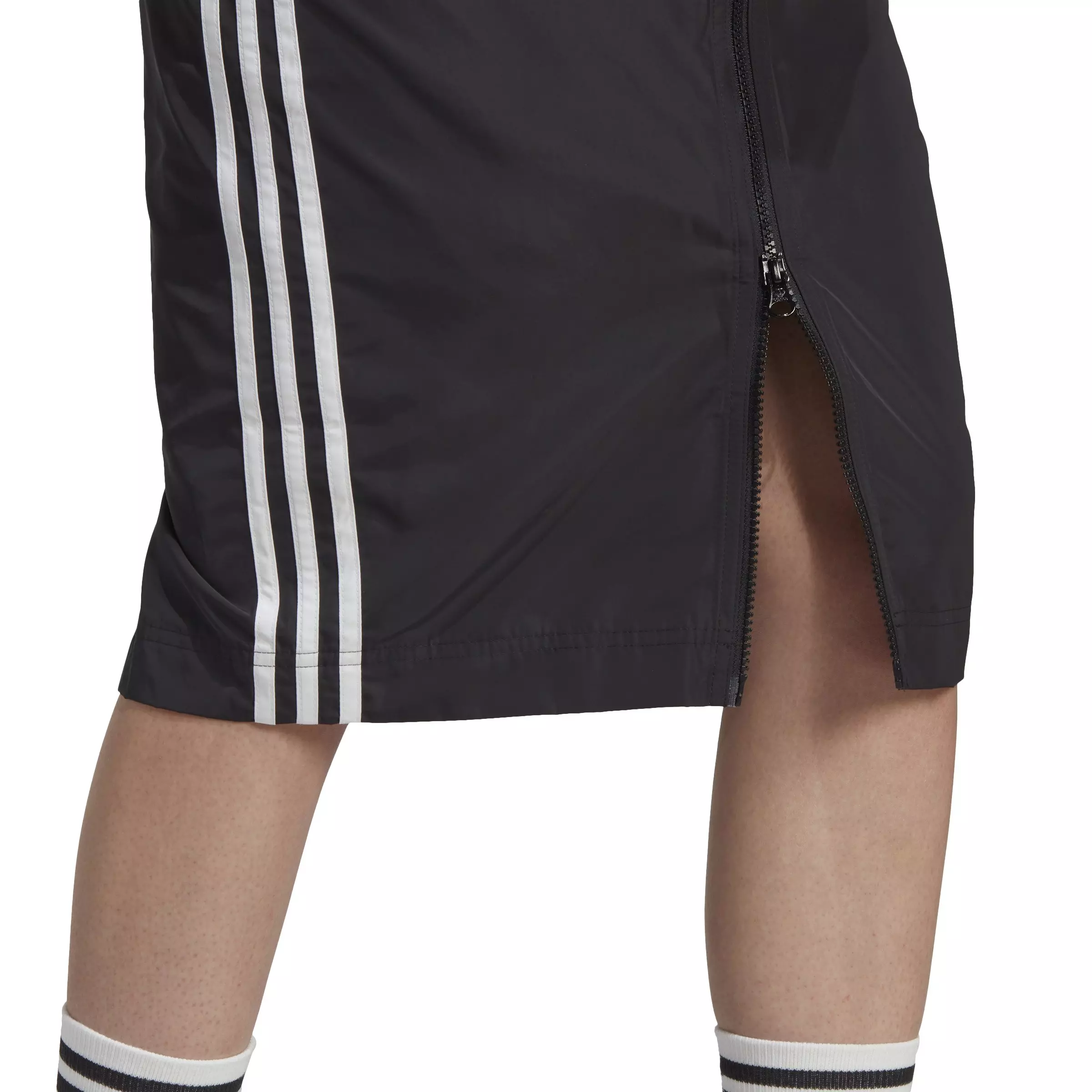 adidas Originals Women's Adicolor Classics Long Track Skirt-Black - BLACK