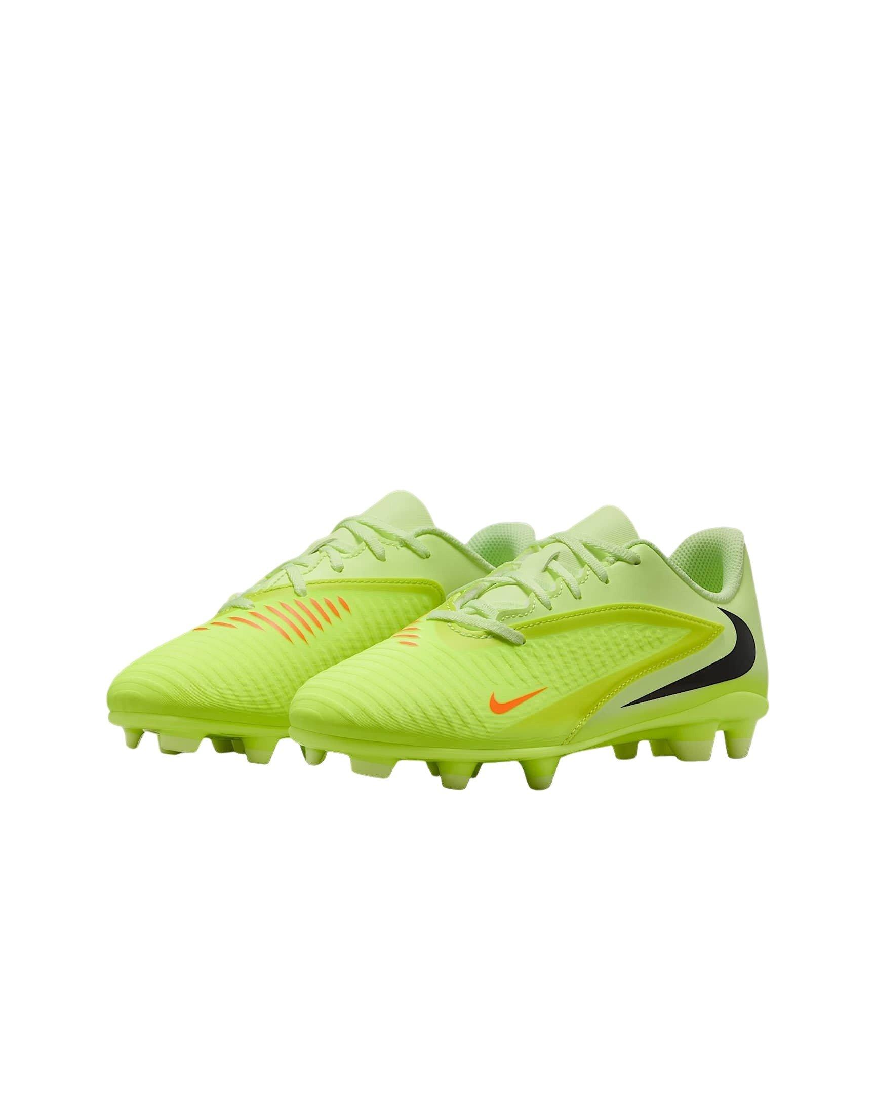 Nike Jr. Phantom 6 Low Club MG Grade School Kids' "Hyper Crimson/Limelight/Black" Soccer Cleat