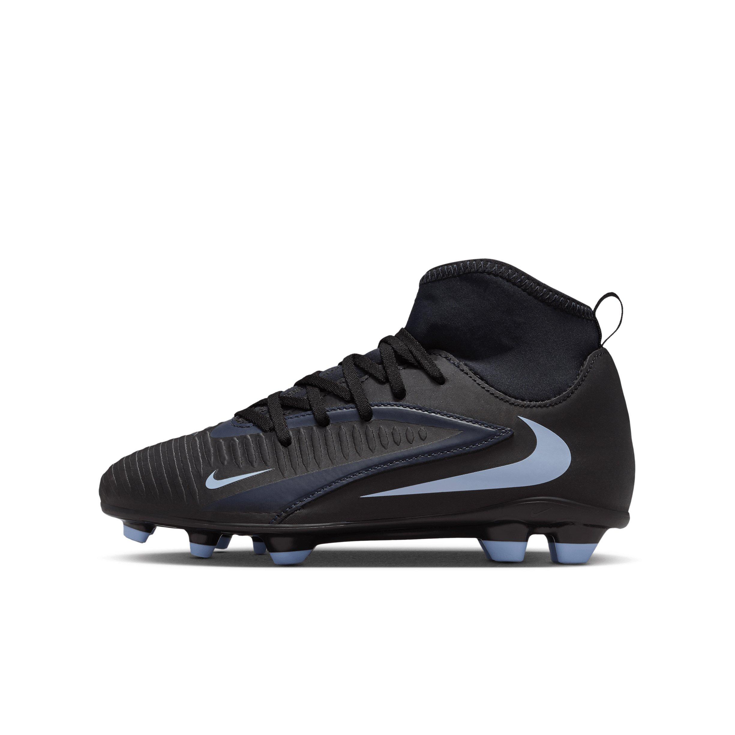 Nike Jr. Phantom 6 High Club MG Grade School Kids' "Black/Black" Soccer Cleat