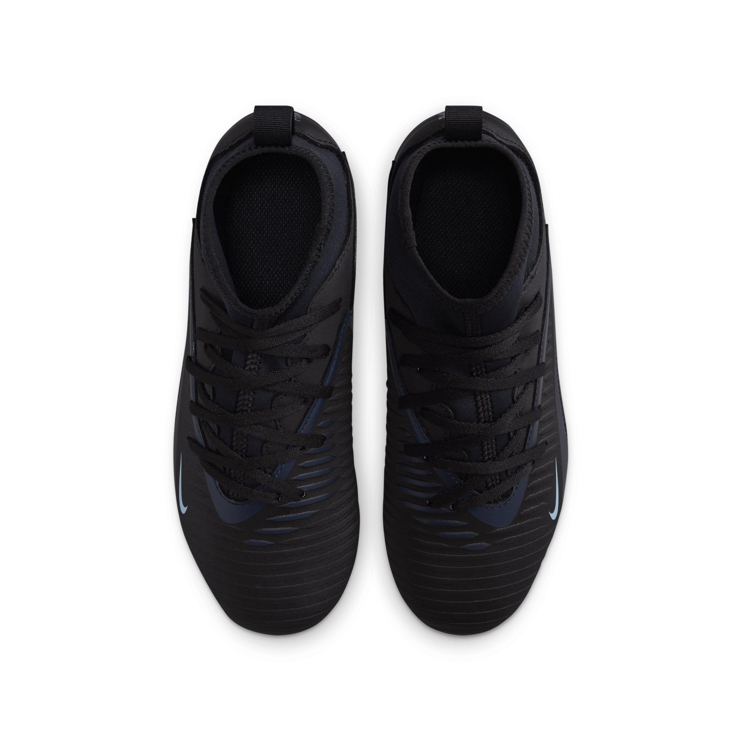 Nike Jr. Phantom 6 High Club MG Grade School Kids' "Black/Black" Soccer Cleat