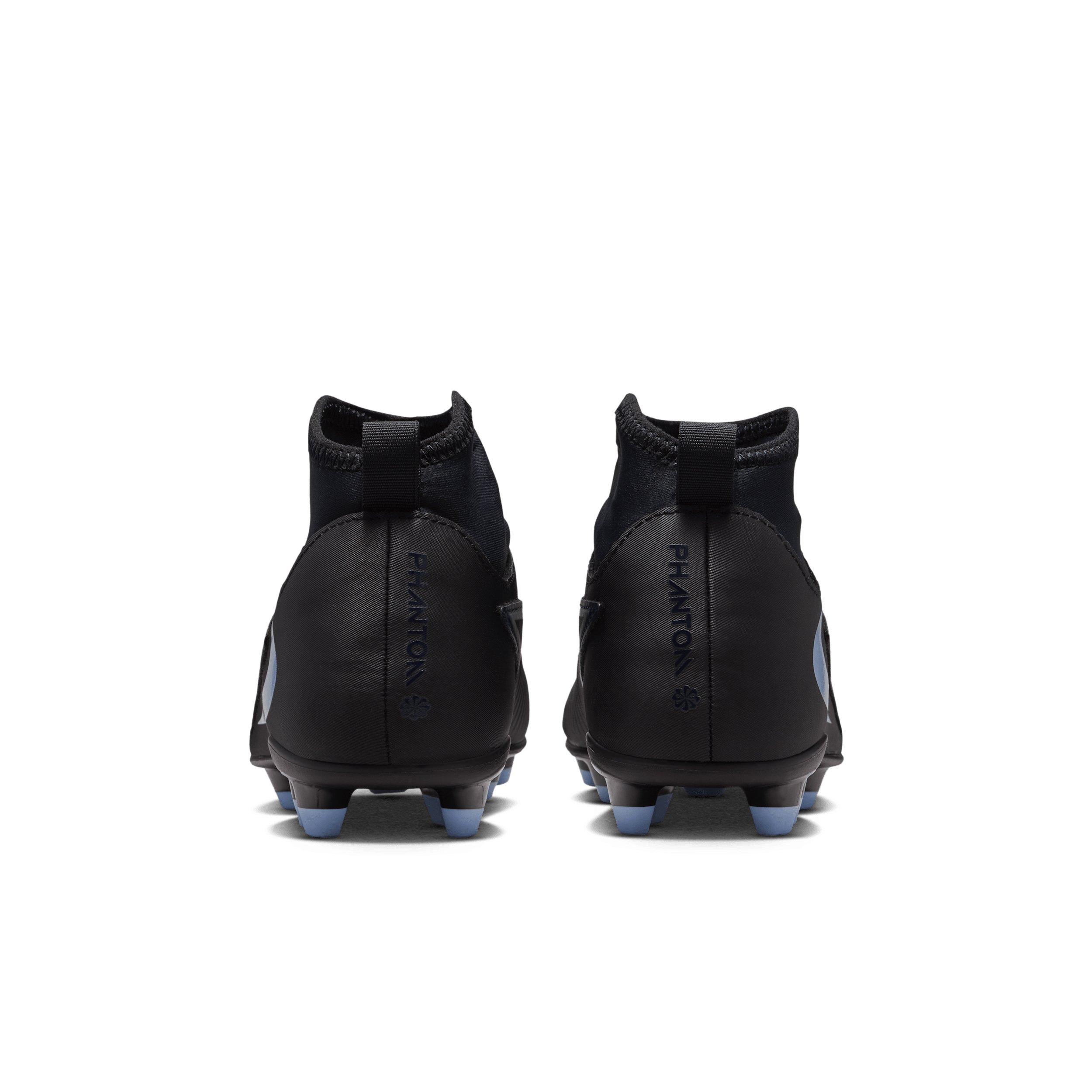 Nike Jr. Phantom 6 High Club MG Grade School Kids' "Black/Black" Soccer Cleat