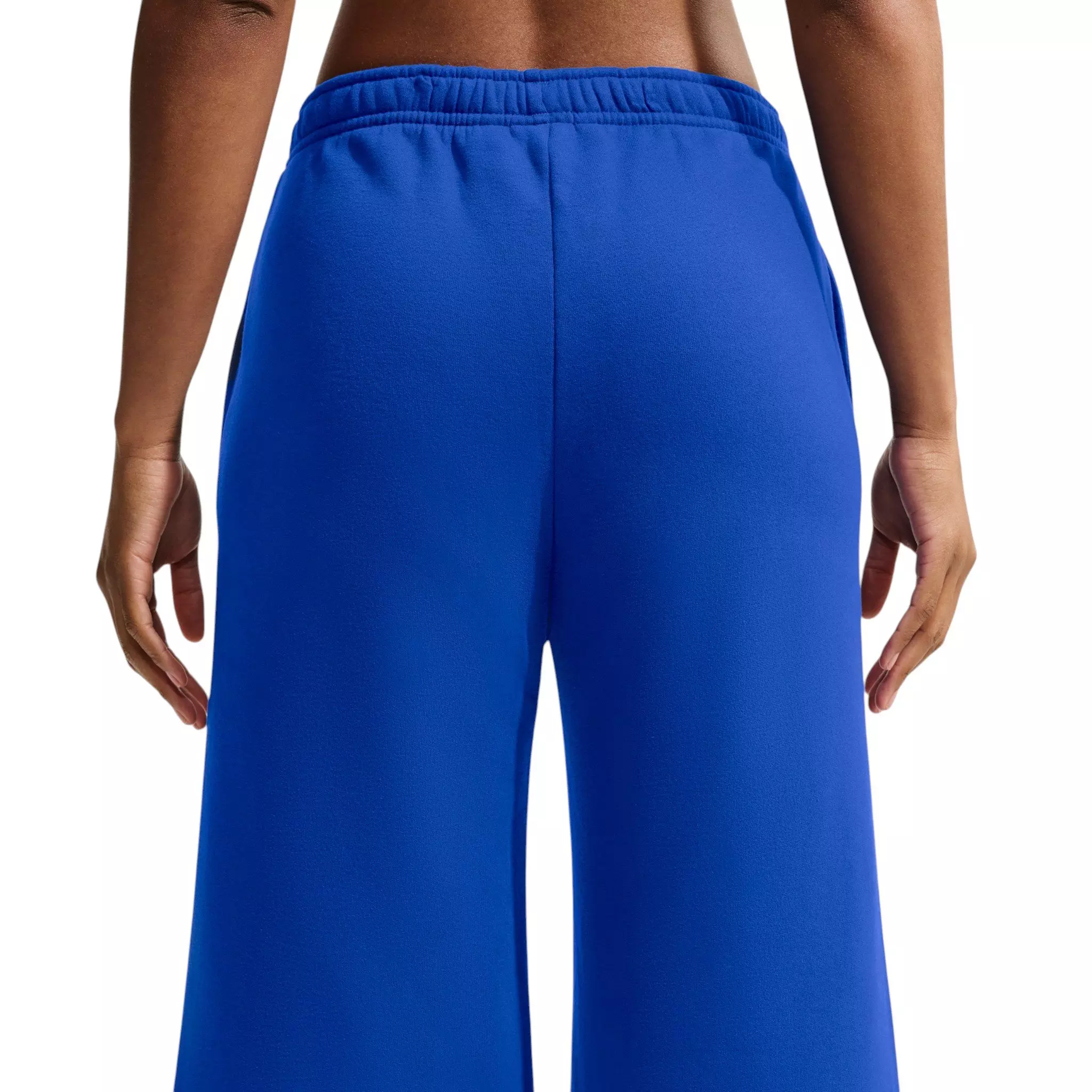 Nike Women's Studio Fleece Med Weight Mid-Rise Wide Leg Pants - Royal - ROYAL
