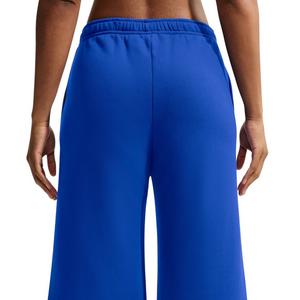 Nike Women's Studio Fleece Med Weight Mid-Rise Wide Leg Pants - Royal - ROYAL