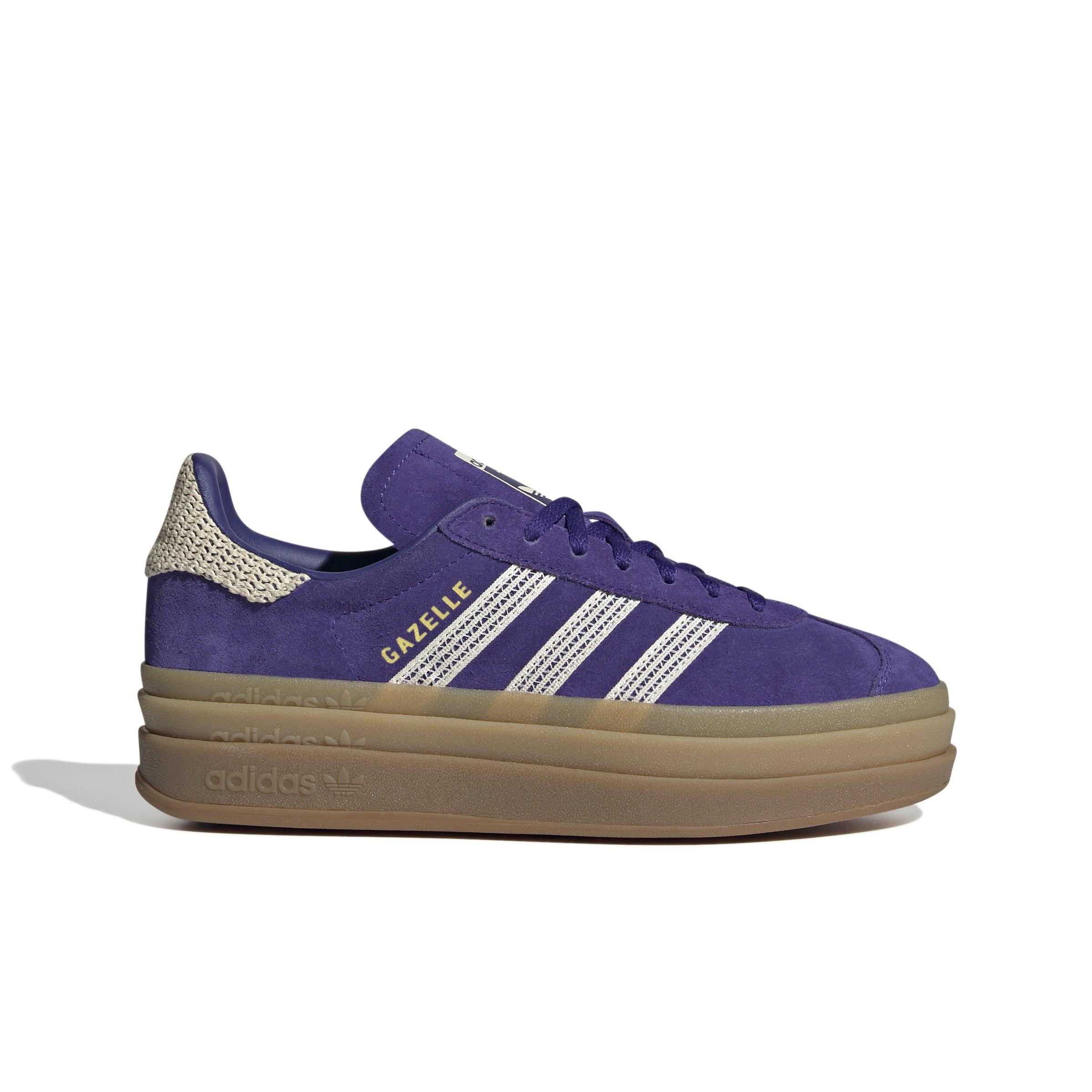 adidas Originals Gazelle Bold "Collegiate Purple/Wonder White/Gold Metallic" Women's Shoe - PURPLE/WHITE/GOLD Thumbnail View 1