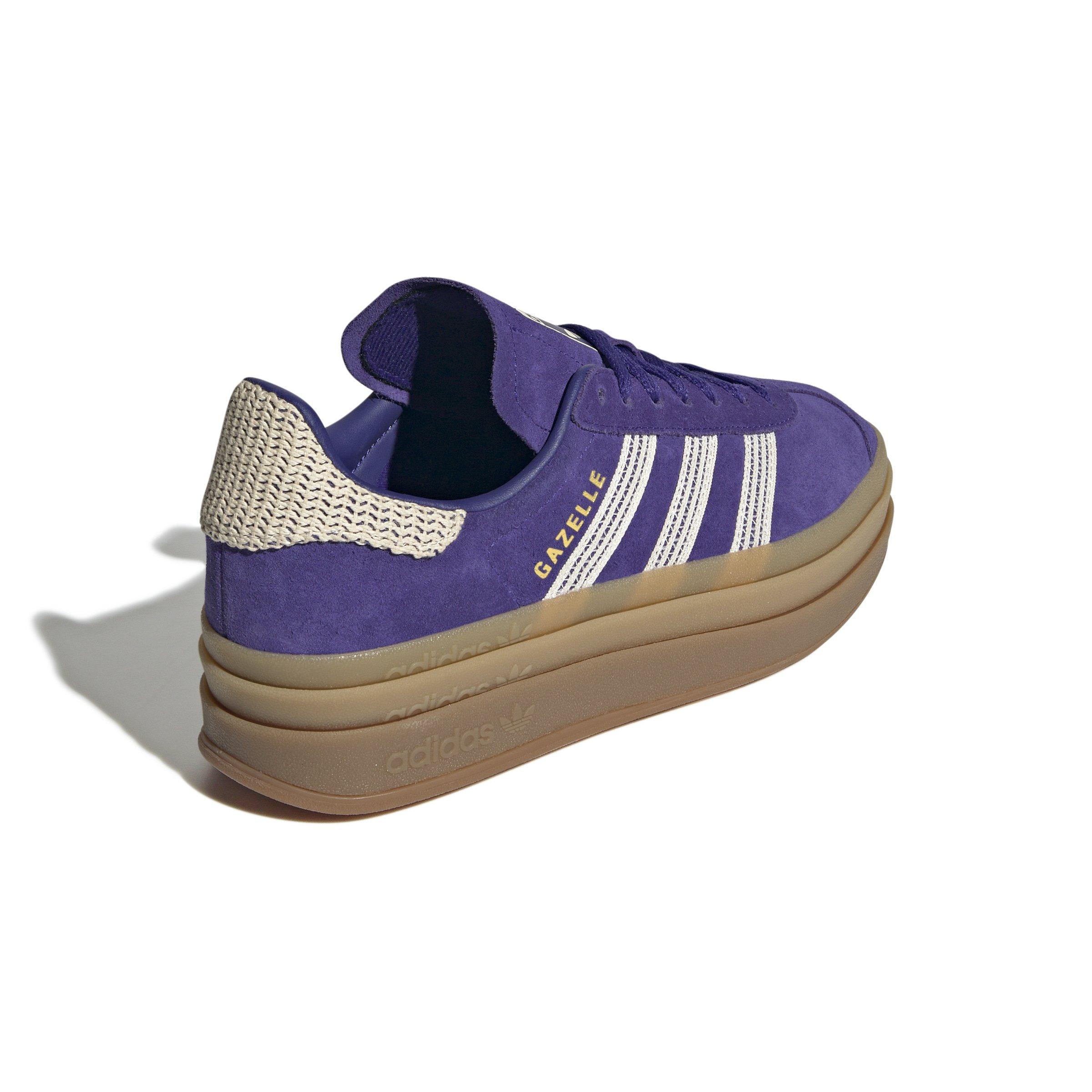 adidas Originals Gazelle Bold "Collegiate Purple/Wonder White/Gold Metallic" Women's Shoe - PURPLE/WHITE/GOLD Thumbnail View 4