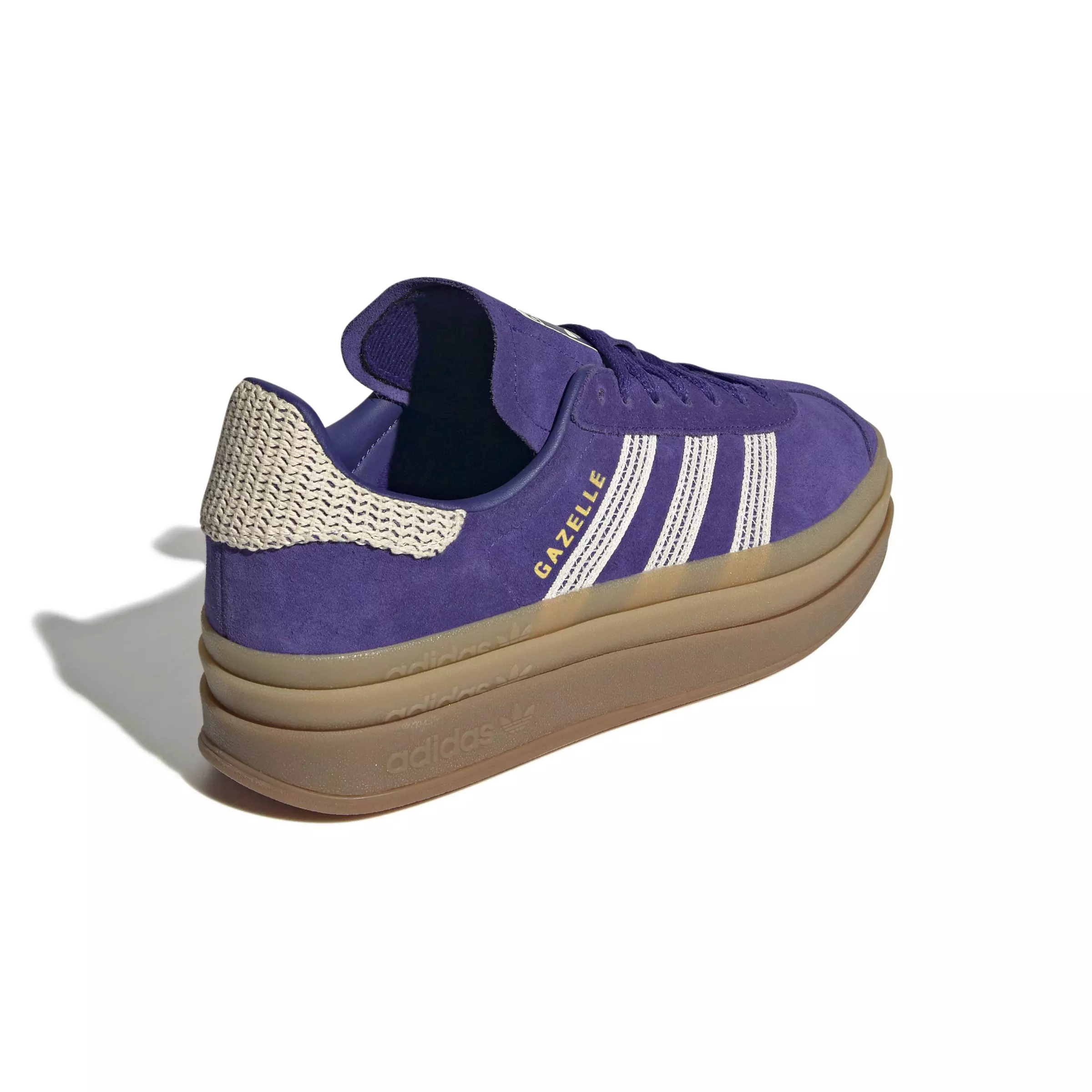 adidas Originals Gazelle Bold "Collegiate Purple/Wonder White/Gold Metallic" Women's Shoe - PURPLE/WHITE/GOLD