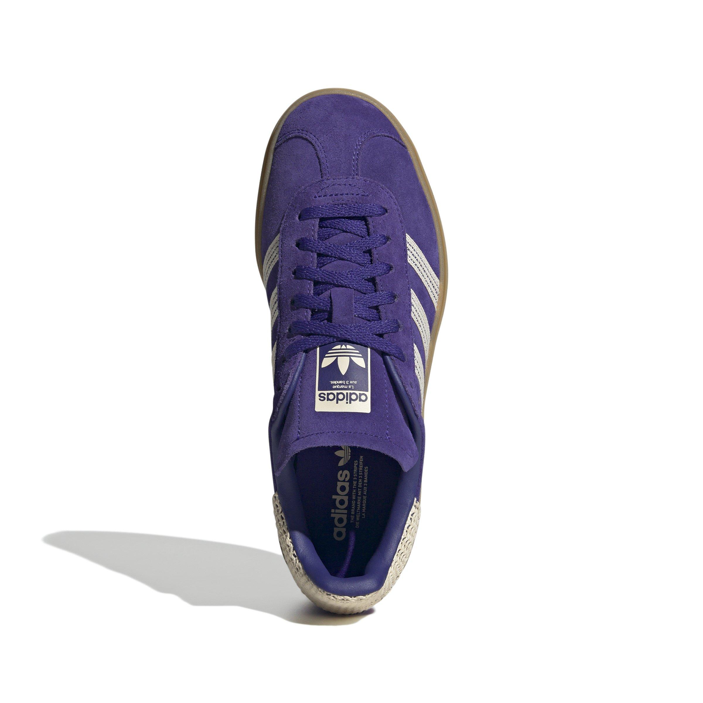 adidas Originals Gazelle Bold "Collegiate Purple/Wonder White/Gold Metallic" Women's Shoe - PURPLE/WHITE/GOLD Thumbnail View 5