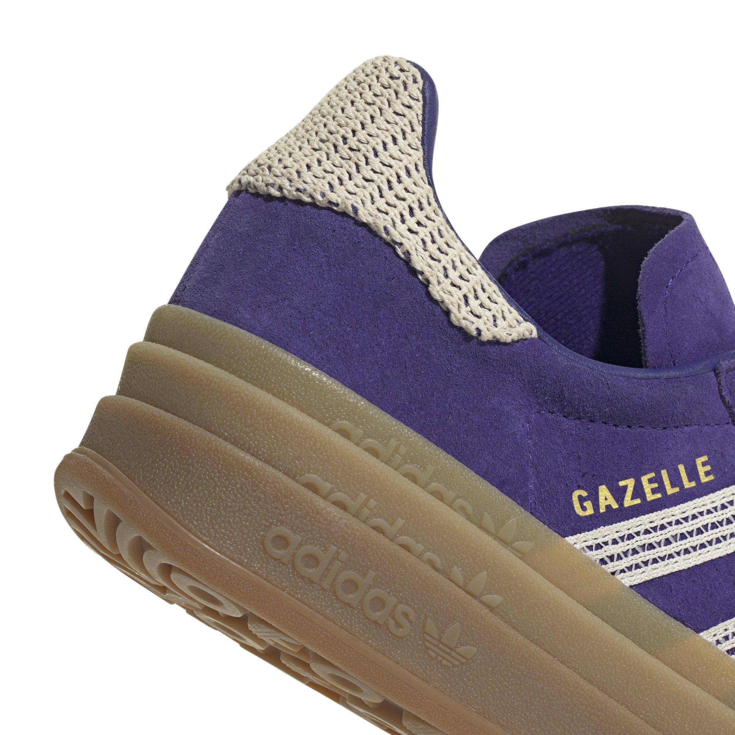 adidas Originals Gazelle Bold "Collegiate Purple/Wonder White/Gold Metallic" Women's Shoe - PURPLE/WHITE/GOLD Thumbnail View 8
