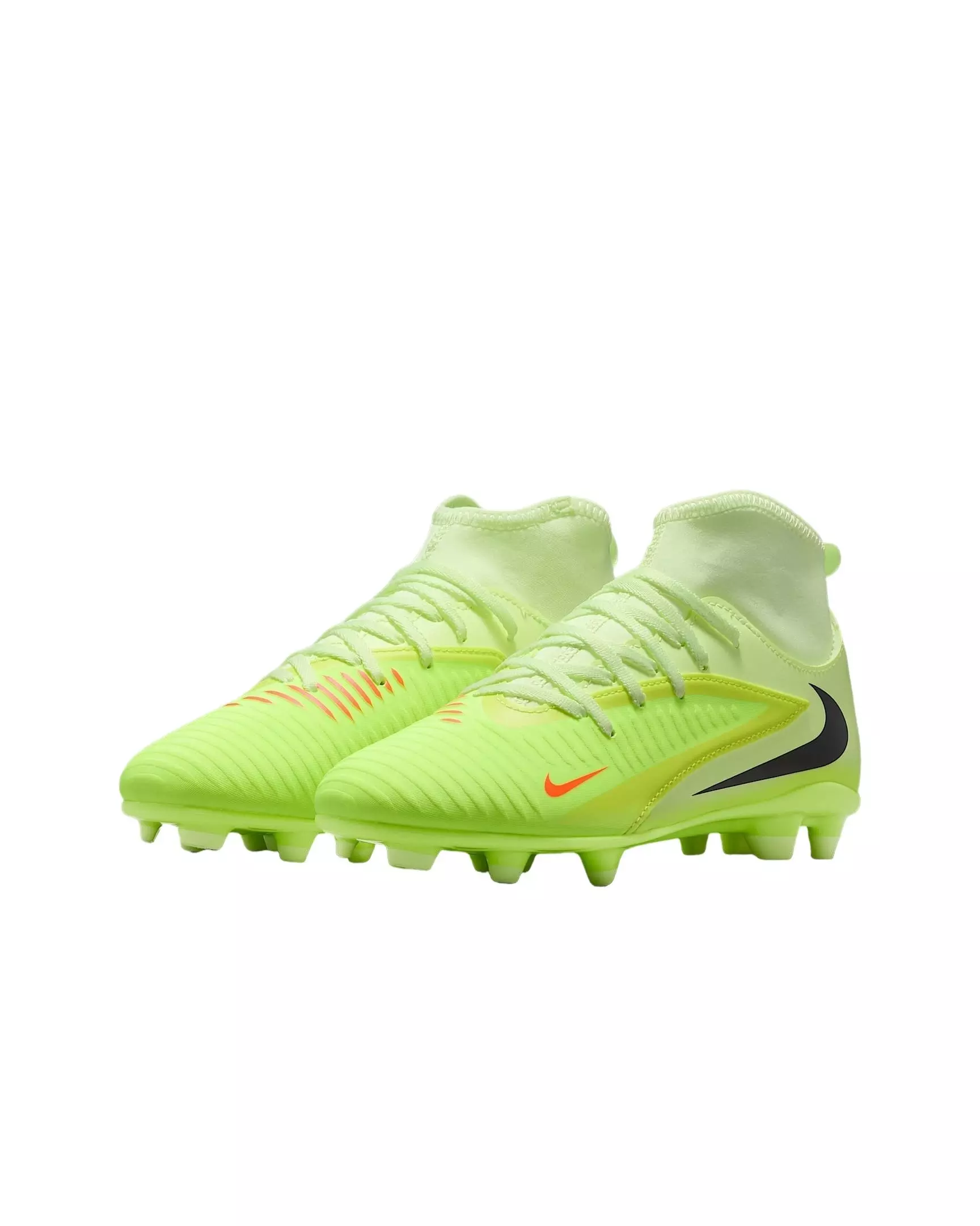 Nike Jr. Phantom 6 High Club MG "Hyper Crimson/Life Lime/Black" Grade School Kids' Soccer Cleat - CRIMSON/LIME/BLACK