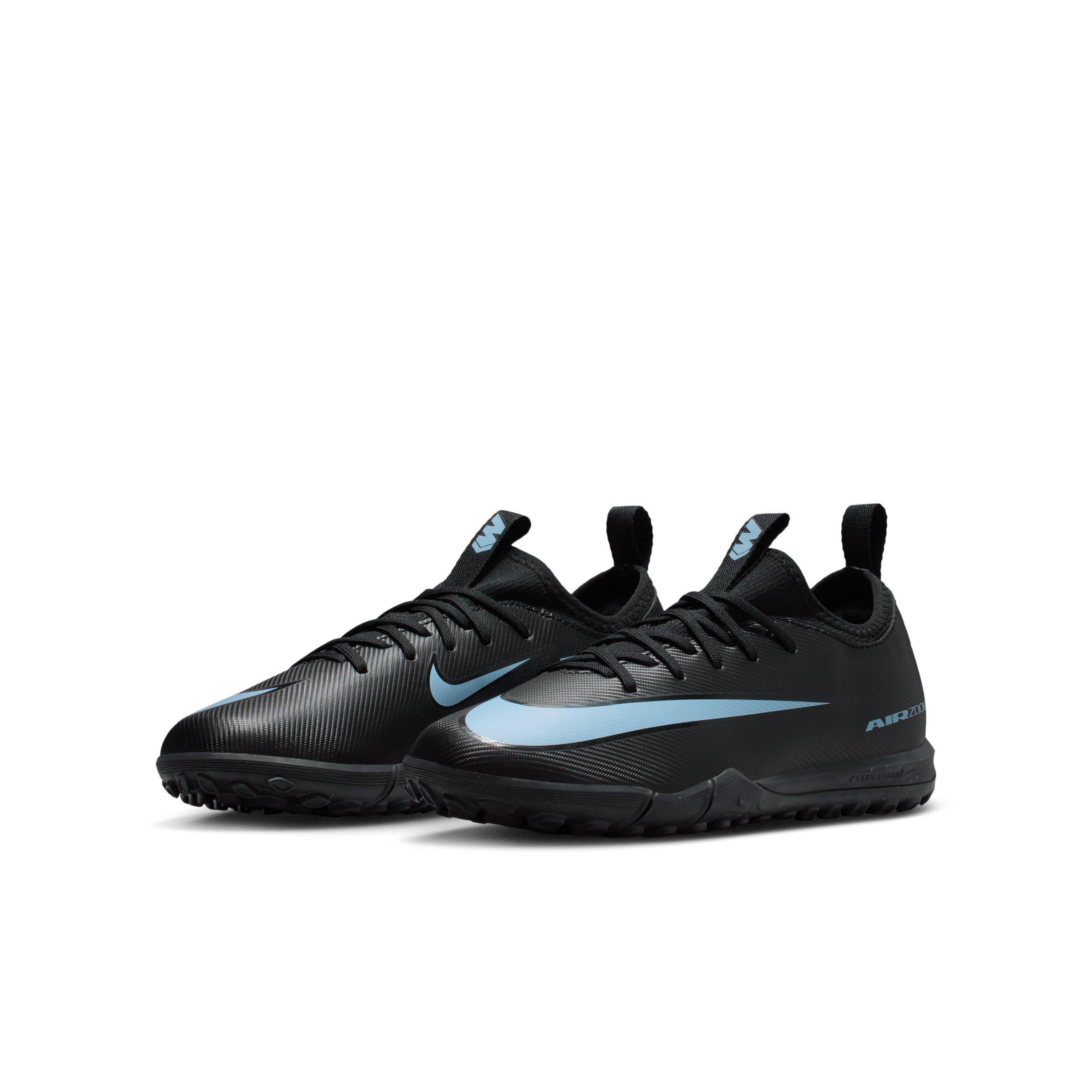 Nike Jr. Mercurial Vapor 16 Academy Turf Grade School Kids' "Black/Ice Blue" Soccer Shoe