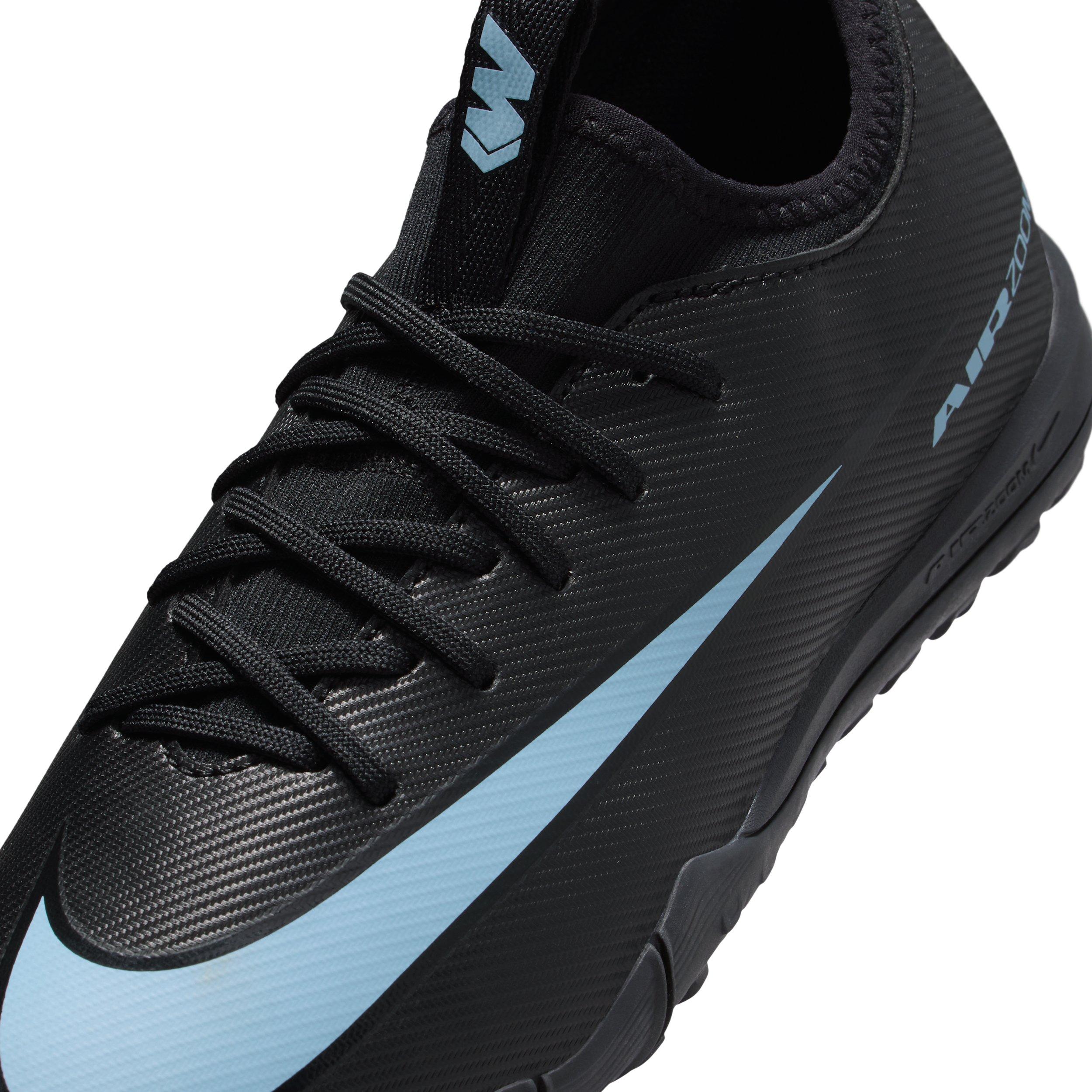 Nike Jr. Mercurial Vapor 16 Academy Turf Grade School Kids' "Black/Ice Blue" Soccer Shoe