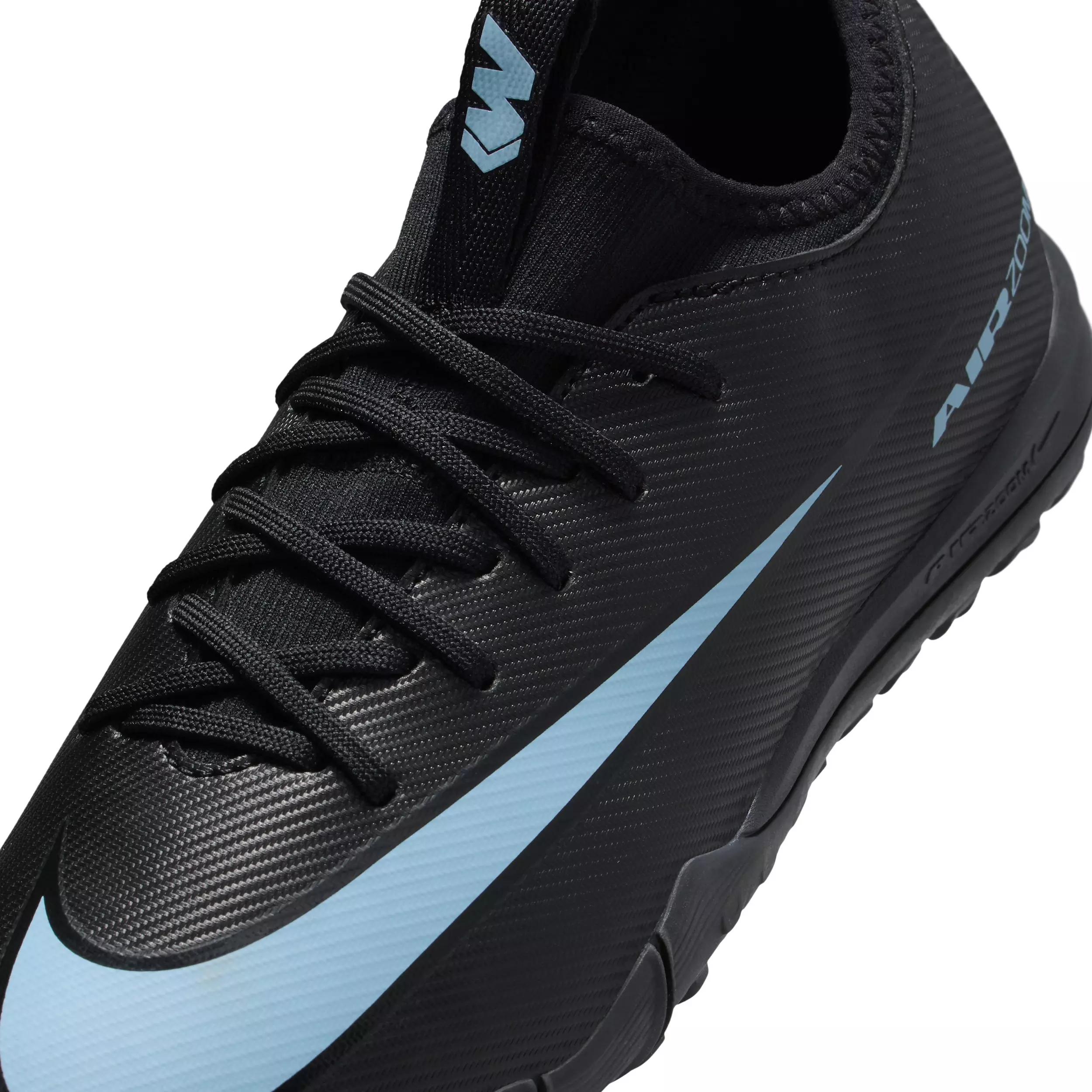 Nike Jr. Mercurial Vapor 16 Academy Turf "Black/Ice Blue" Grade School Kids' Soccer Shoe - BLACK/BLUE