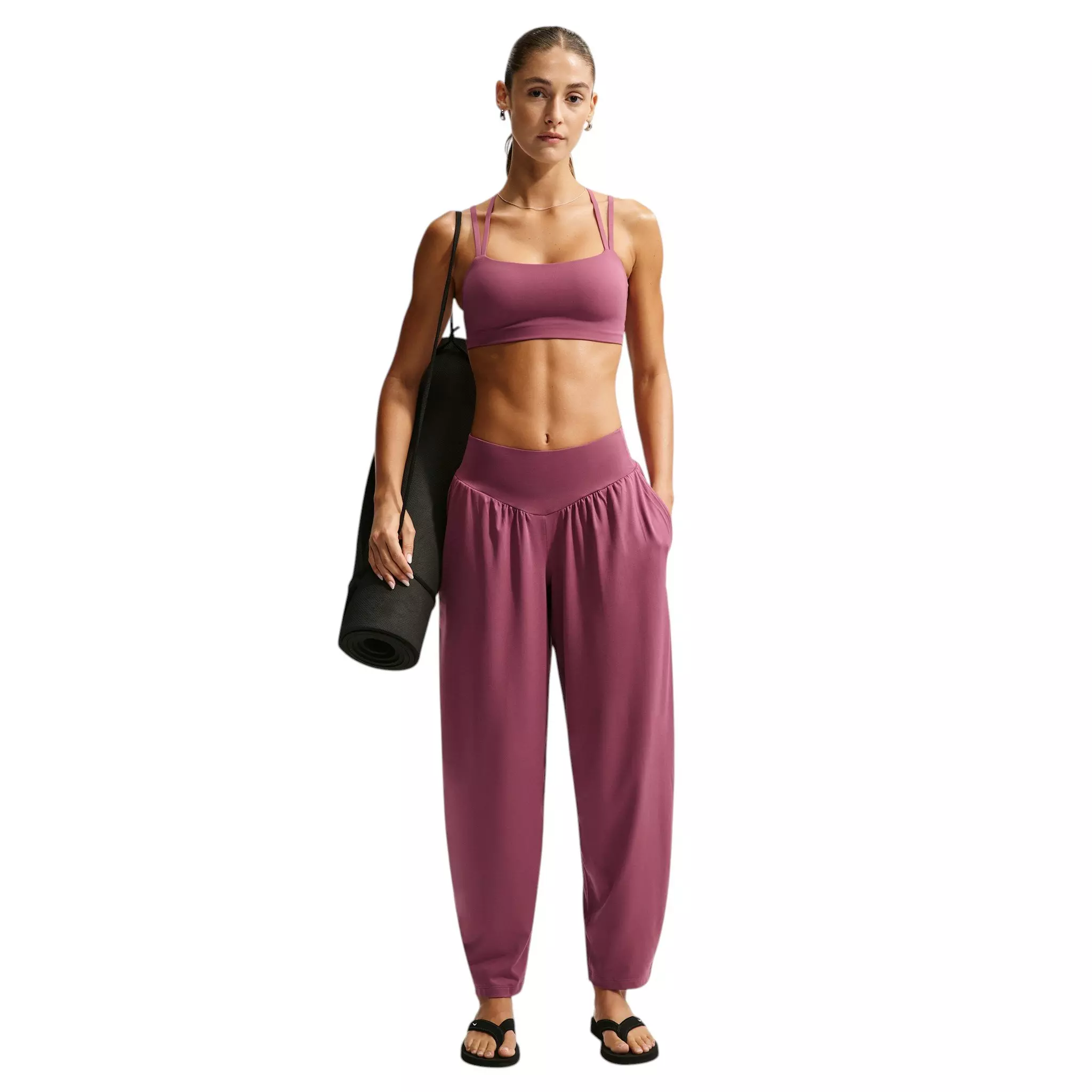 Nike Women's One Relaxed Dri-FIT Pants - Pink Smoke - PINK SMOKE