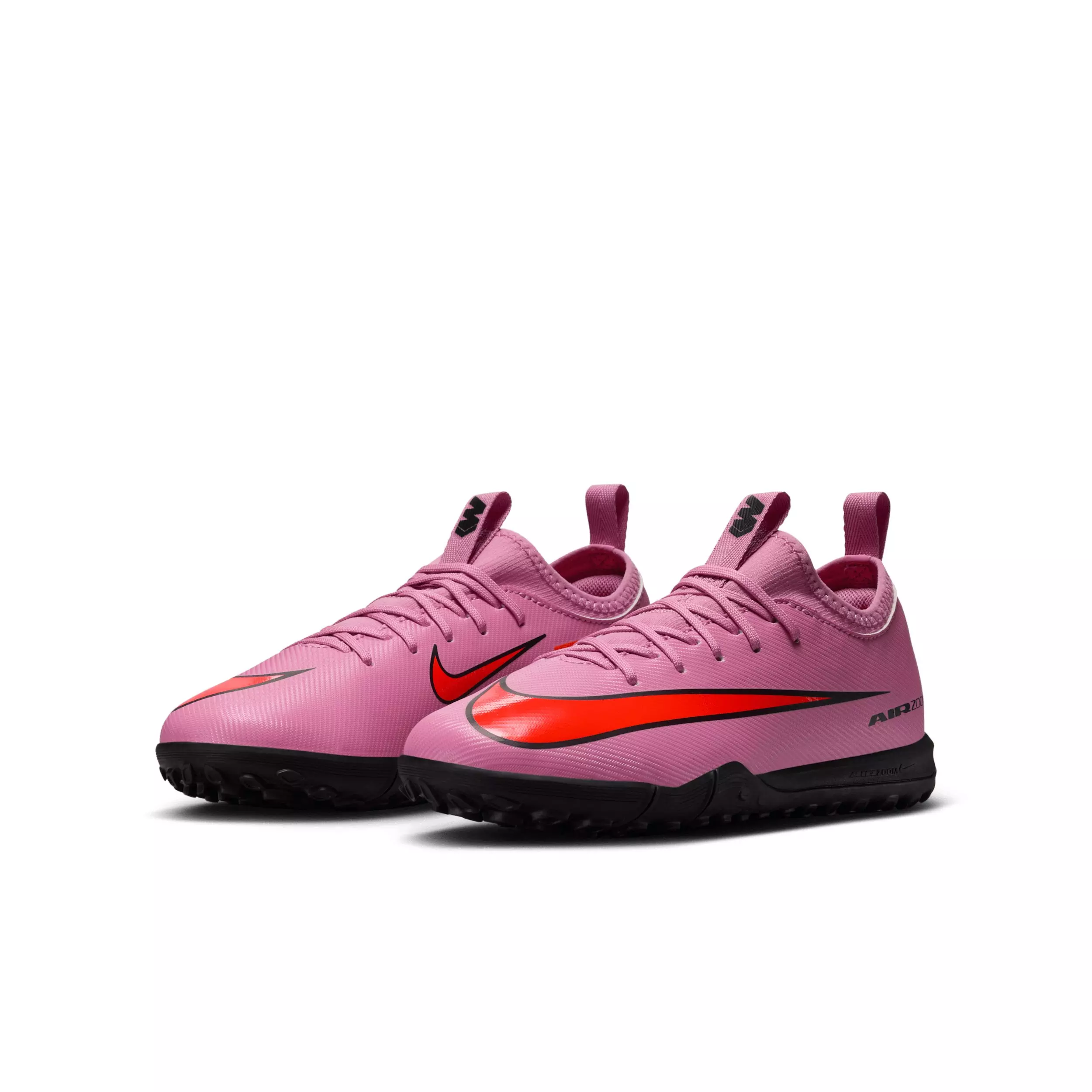 Nike Jr. Mercurial Vapor 16 Academy Turf "Flamingo/Crimson/Black" Grade School Kids' Soccer Shoe - FLAMINGO/CRIMSON/BLACK