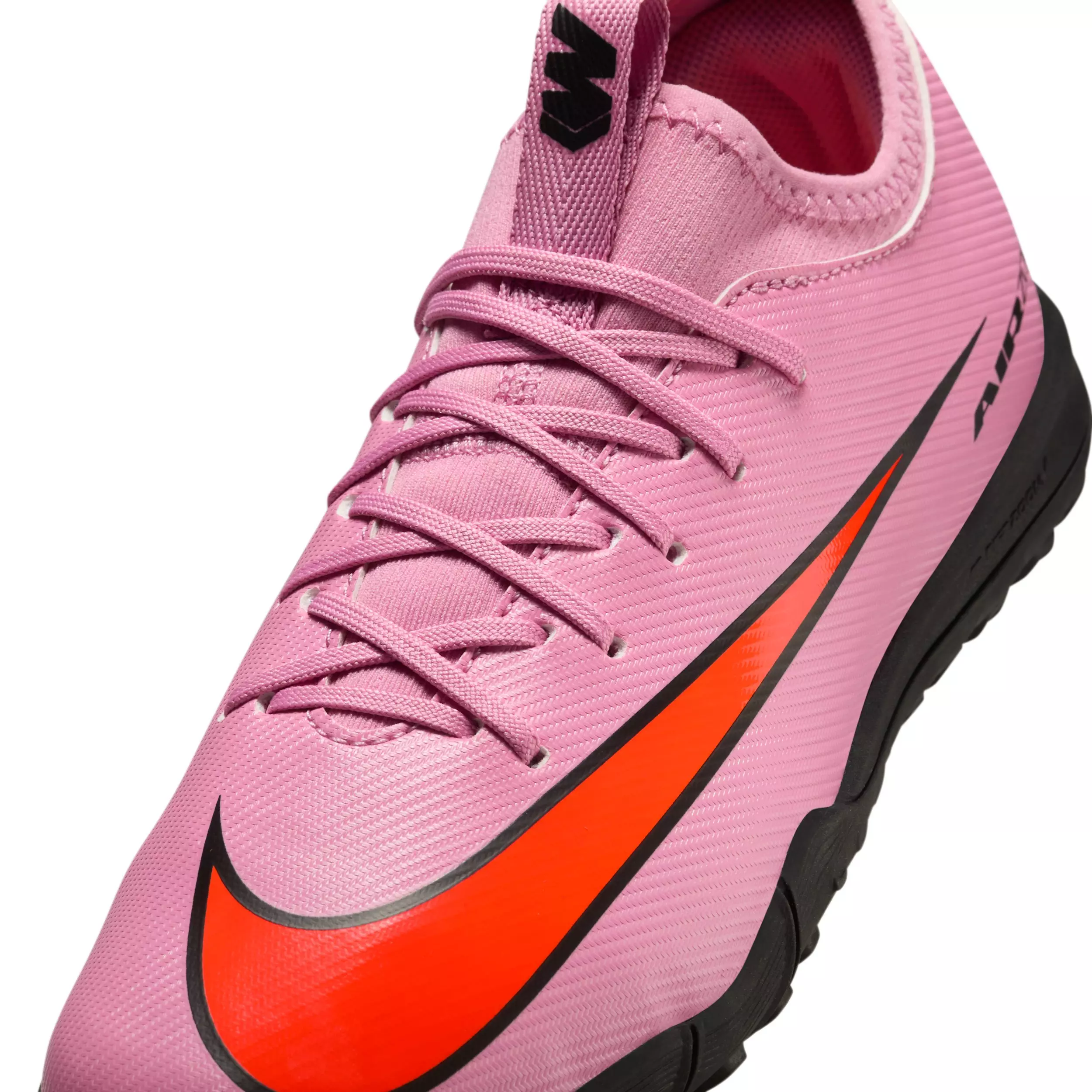Nike Jr. Mercurial Vapor 16 Academy Turf "Flamingo/Crimson/Black" Grade School Kids' Soccer Shoe - FLAMINGO/CRIMSON/BLACK