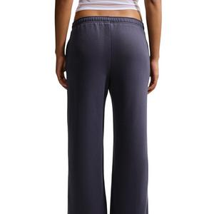 Nike Women's Studio Fleece Med-Weight Mid Rise Wide-Leg Pants - Gridiron - GRIDIRON
