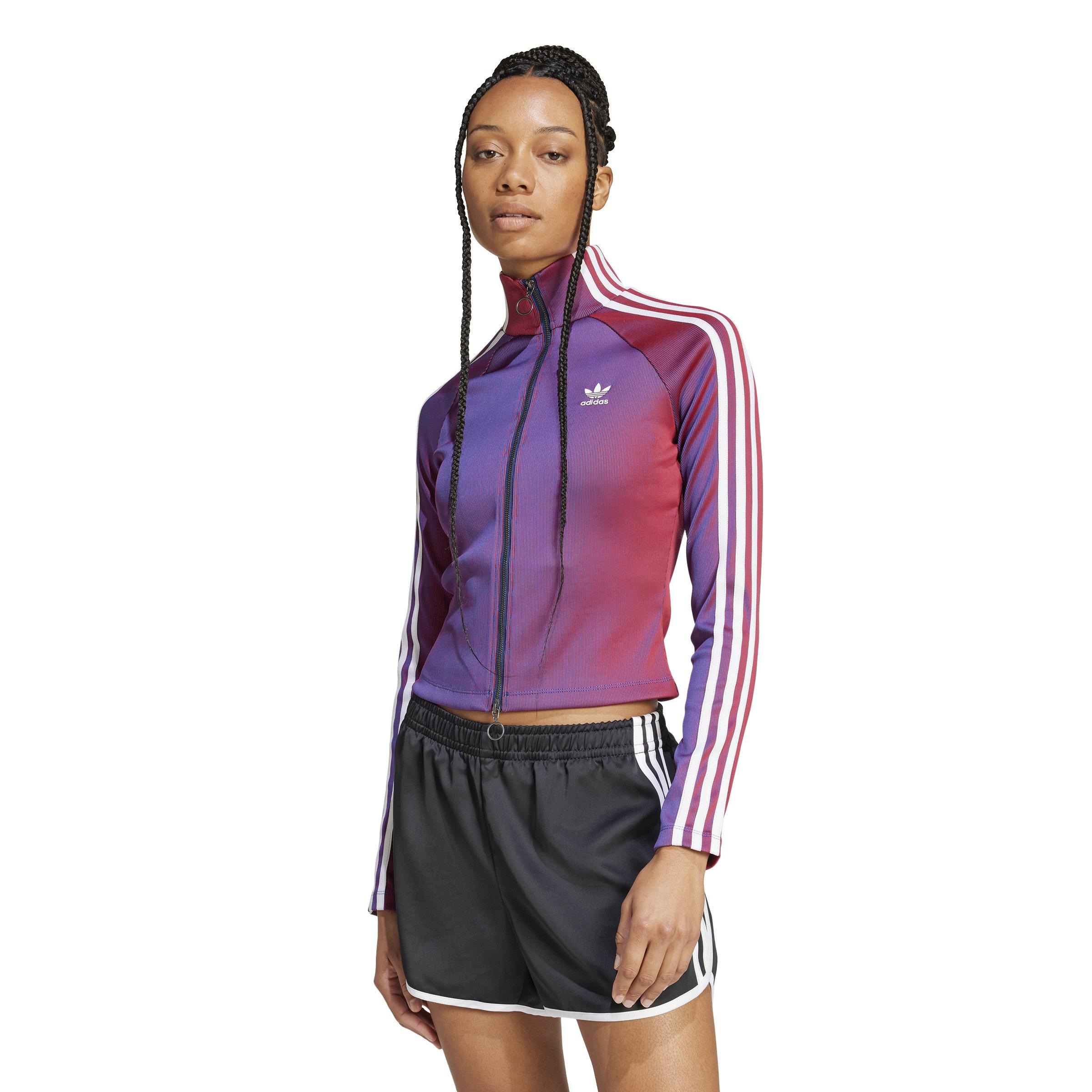 adidas Originals Women's Rasant Rib Full-Zip Long Sleeve Top
