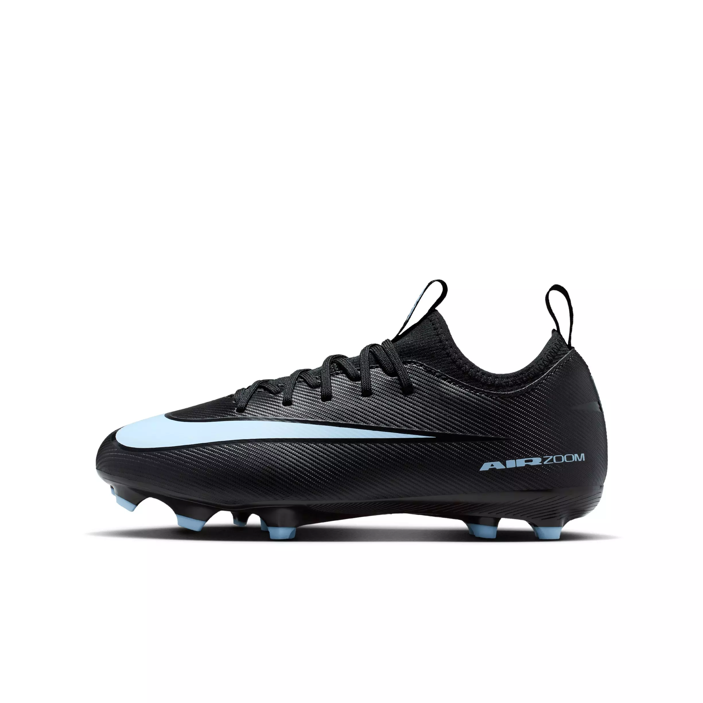 Nike Jr. Mercurial Vapor 16 Academy FG "Black/Ice Blue" Grade School Kids' Soccer Cleat - BLACK/BLUE