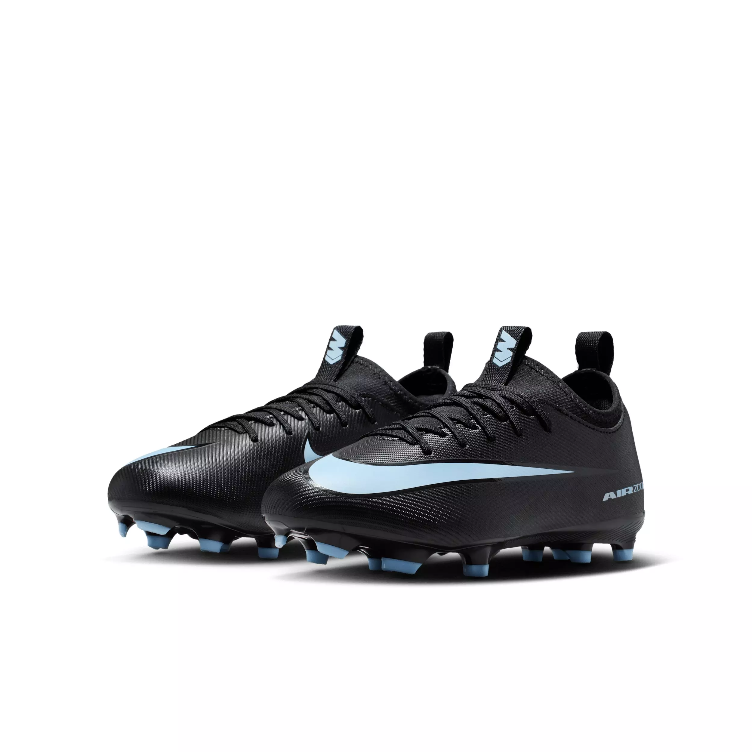 Nike Jr. Mercurial Vapor 16 Academy FG "Black/Ice Blue" Grade School Kids' Soccer Cleat - BLACK/BLUE