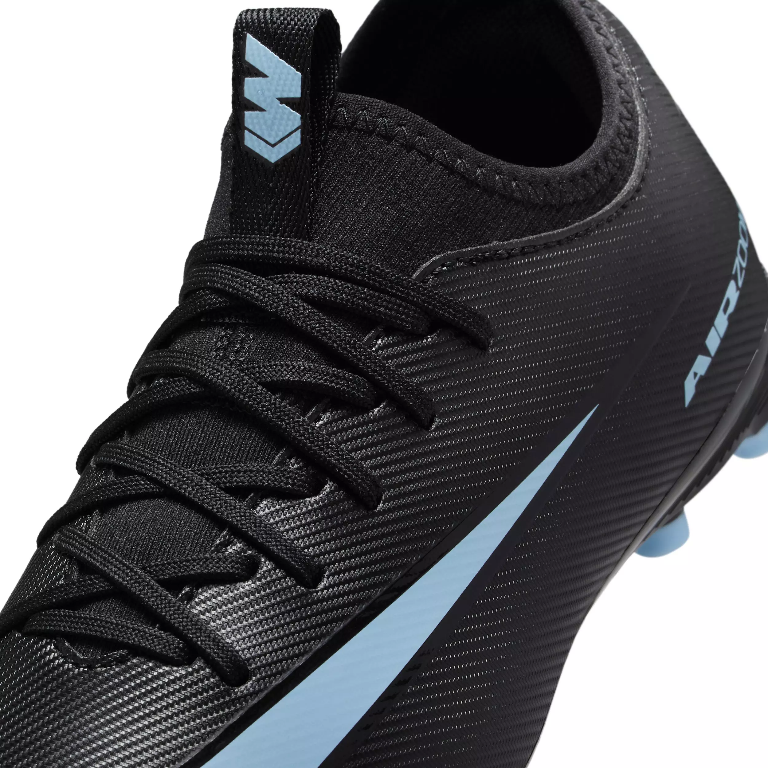 Nike Jr. Mercurial Vapor 16 Academy FG "Black/Ice Blue" Grade School Kids' Soccer Cleat - BLACK/BLUE