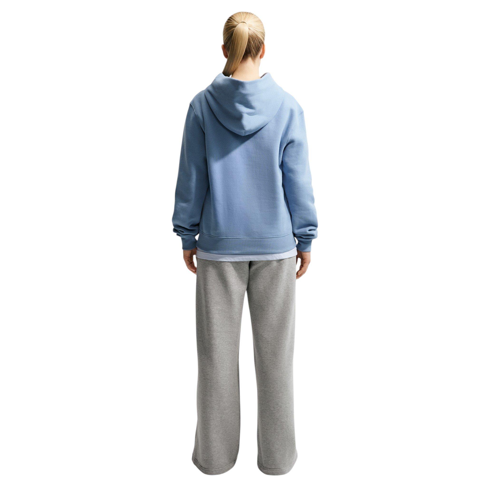 Nike Women's Studio Fleece Med-Weight Mid Rise Wide-Leg Pants - Dk Grey - DK GREY