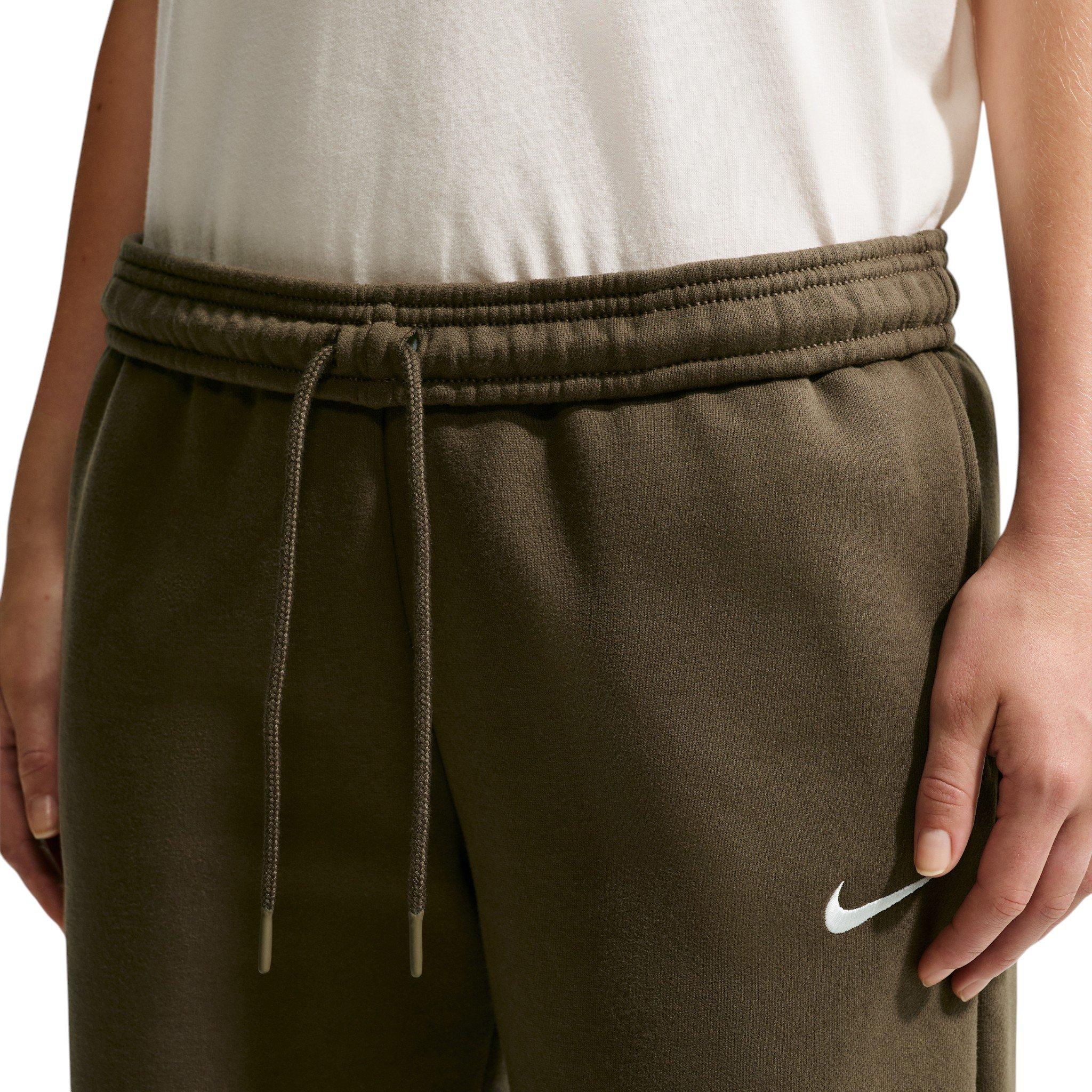 Nike Women's Studio Fleece Med-Weight Mid Rise Wide-Leg Pants - Dk Hazel - DK HAZEL