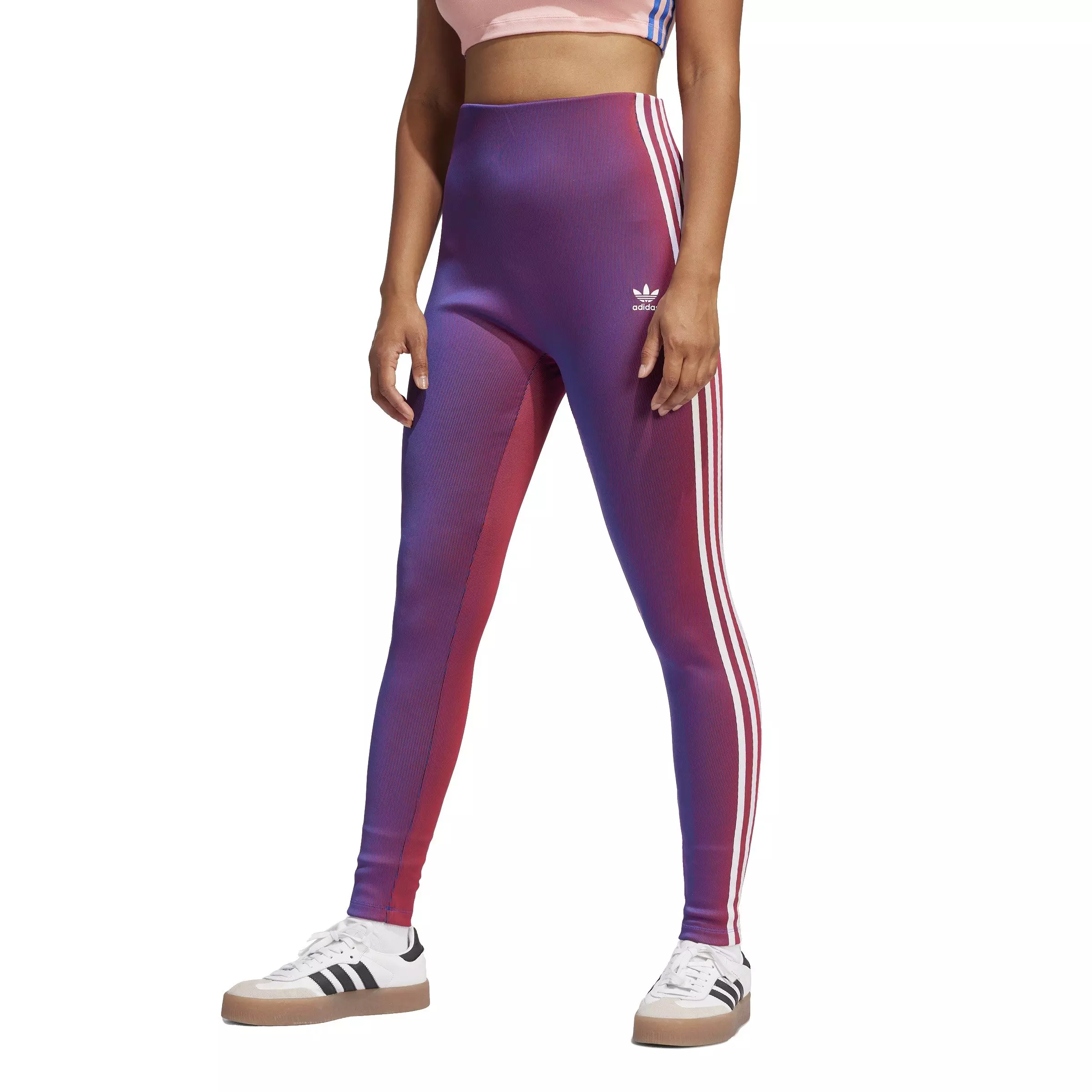 adidas Originals Women's Rasant Ribbed Leggings -Multi - MULTI-COLOR