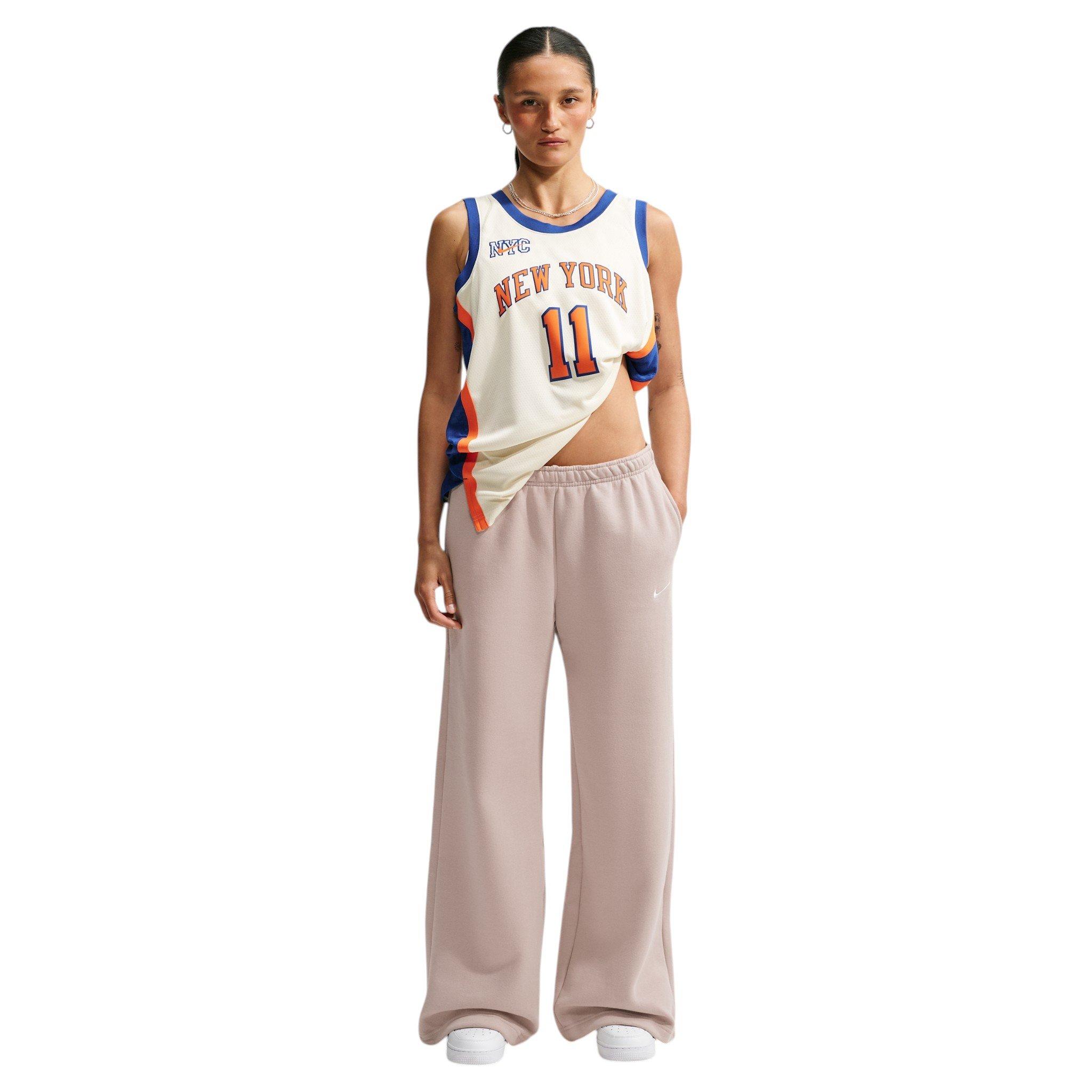 Nike Women's Studio Fleece Med-Weight Mid Rise Wide-Leg Pants - Cream - CREAM