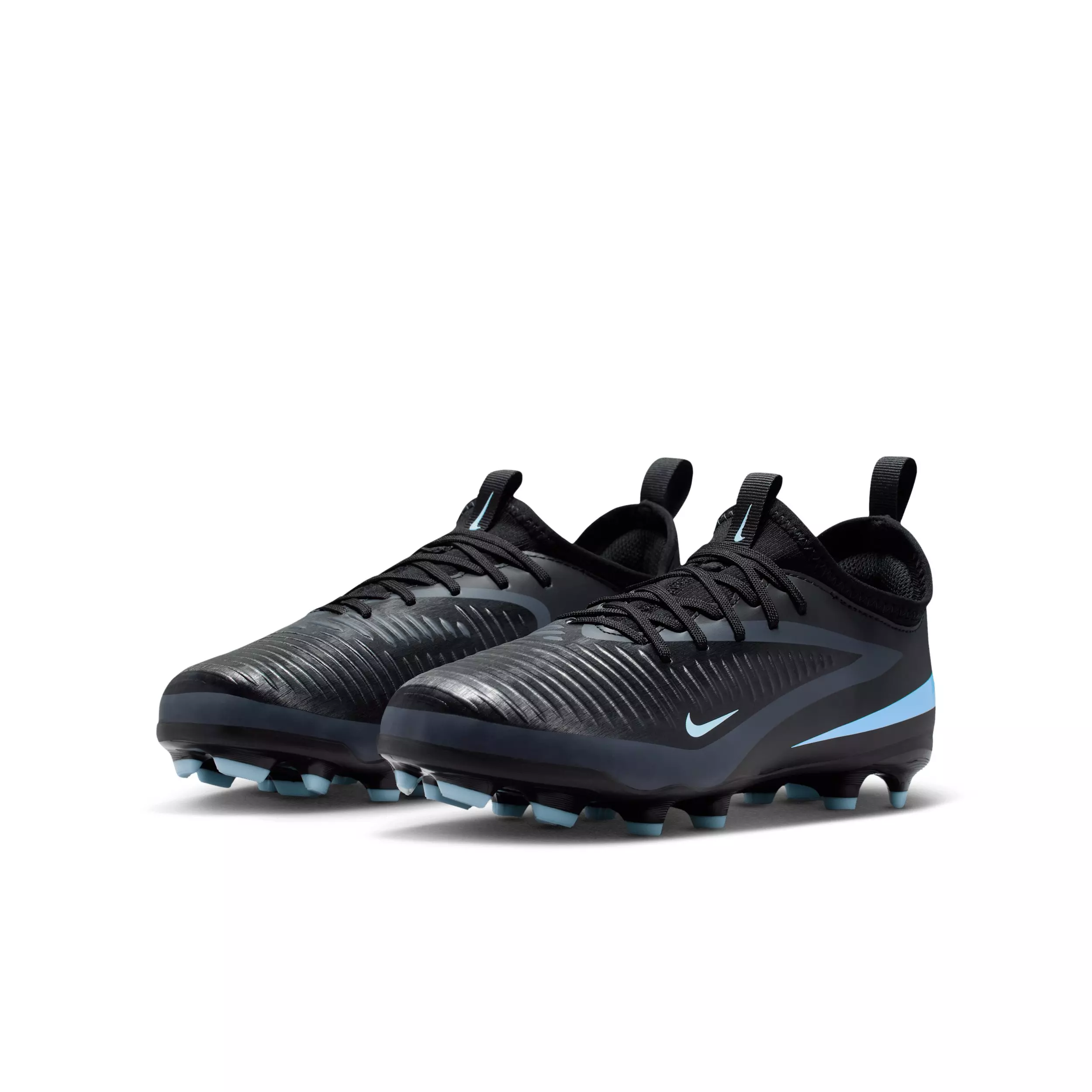 Nike Jr. Phantom 6 Low Academy MG "Black/Black" Grade School Kids' Soccer Cleat - BLACK/BLACK