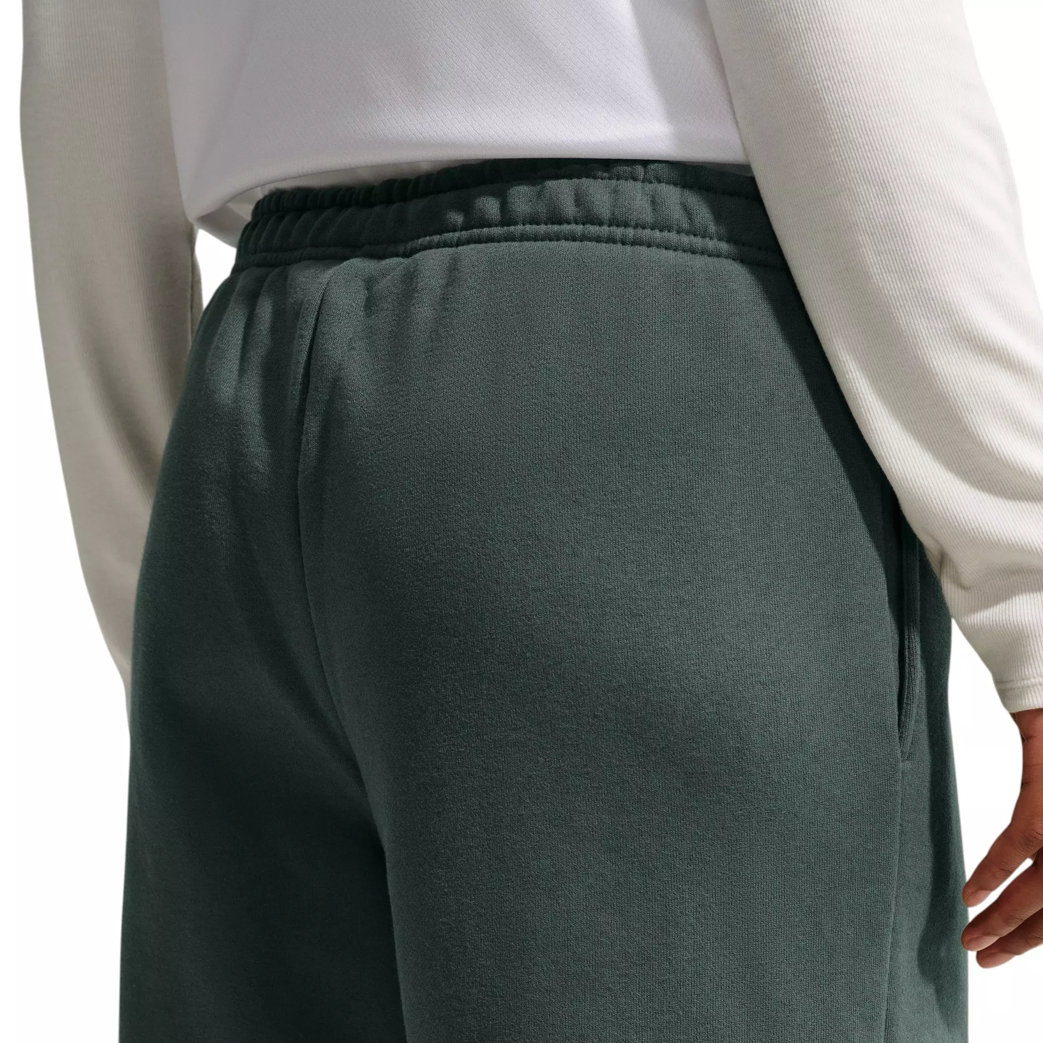 Nike Women's Studio Fleece Med-Weight Mid Rise Wide-Leg Pants - Camo Green - CAMO GREEN