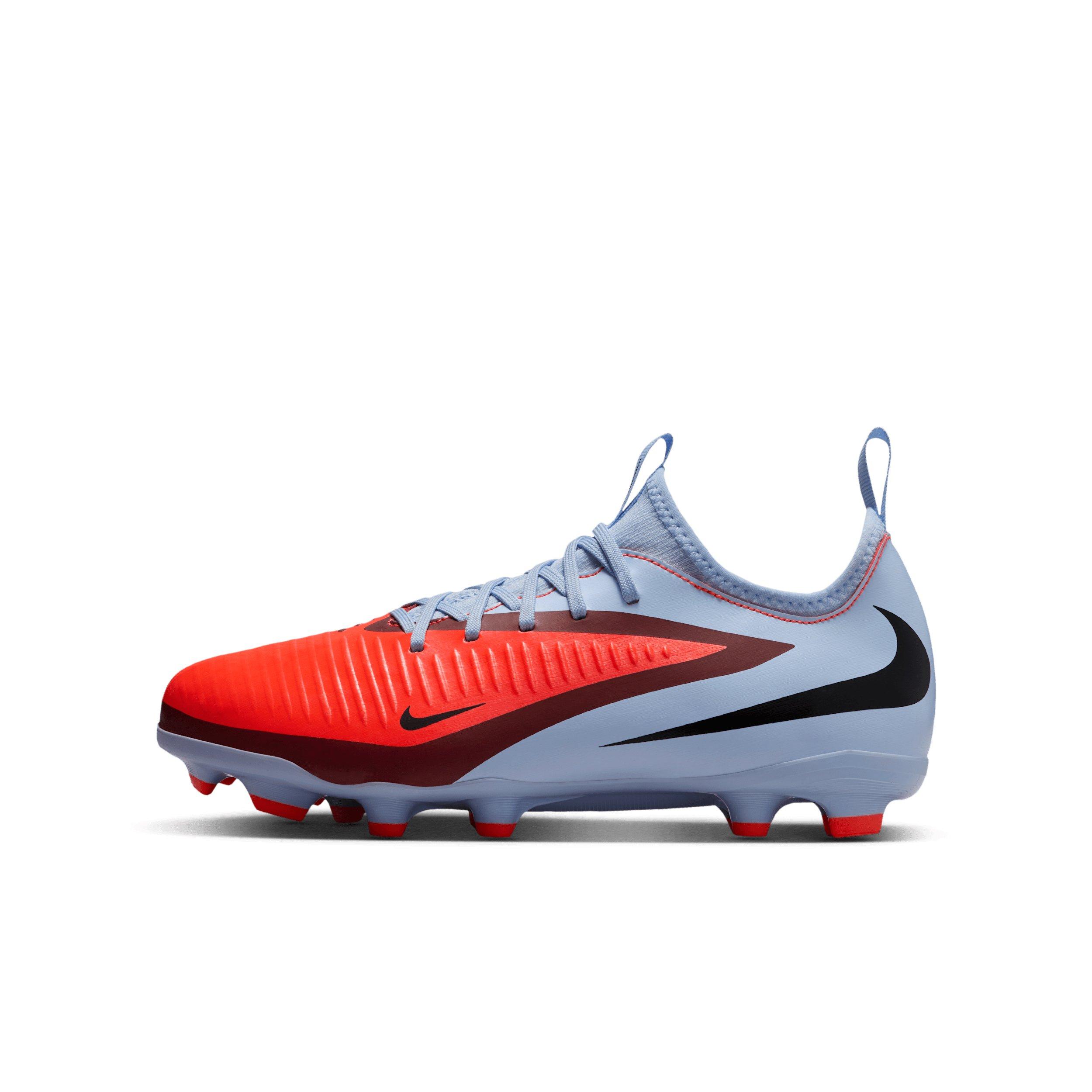 Nike Jr. Phantom 6 Low Academy MG Grade School Kids' "Royal Tint/Black/Bright Crimson" Soccer Cleat