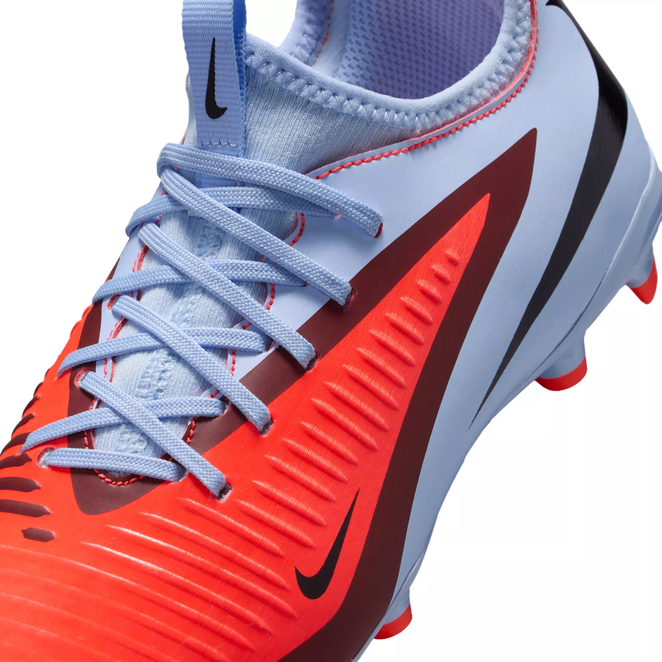 Nike Jr. Phantom 6 Low Academy MG "Royal Tint/Black/Bright Crimson" Grade School Kids' Soccer Cleat - ROYAL/BLACK/CRIMSON