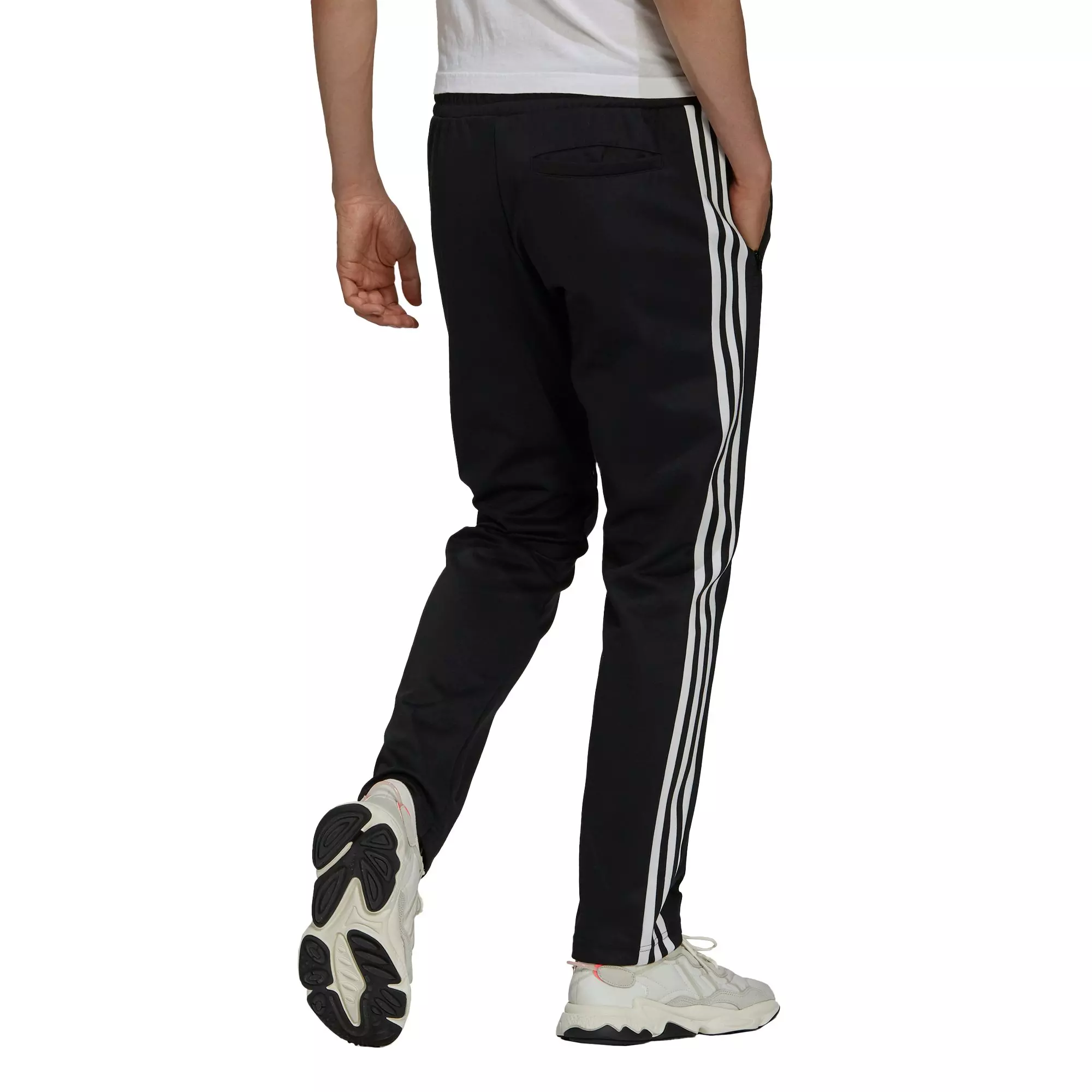 adidas Originals Men's Adicolor Classics Beckenbauer Primeblue Track Black Pants - BLACK