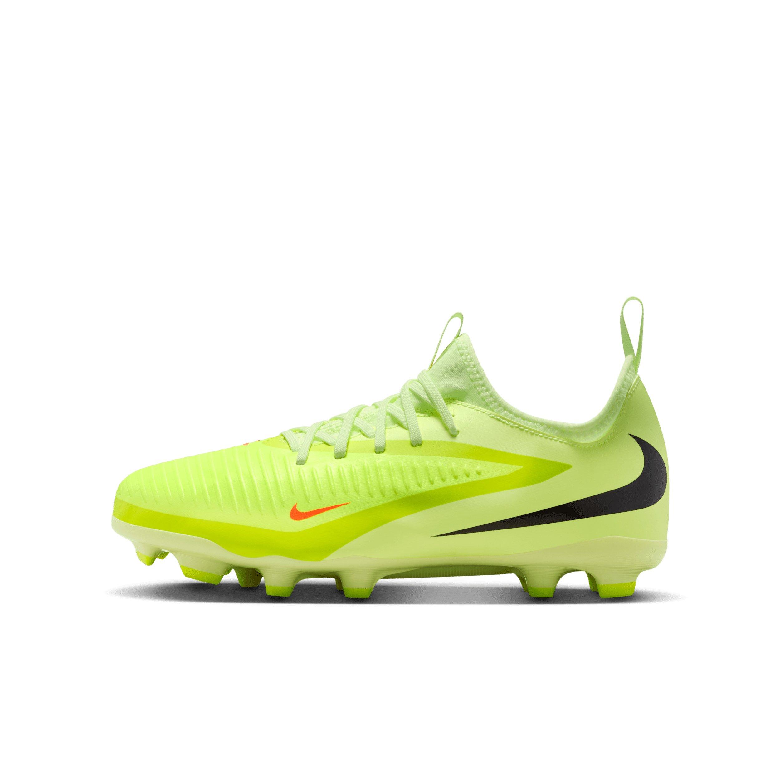 Nike Jr. Phantom 6 Low Academy MG Grade School Kids' "Hyper Crimson/Limelight/Black" Soccer Cleat