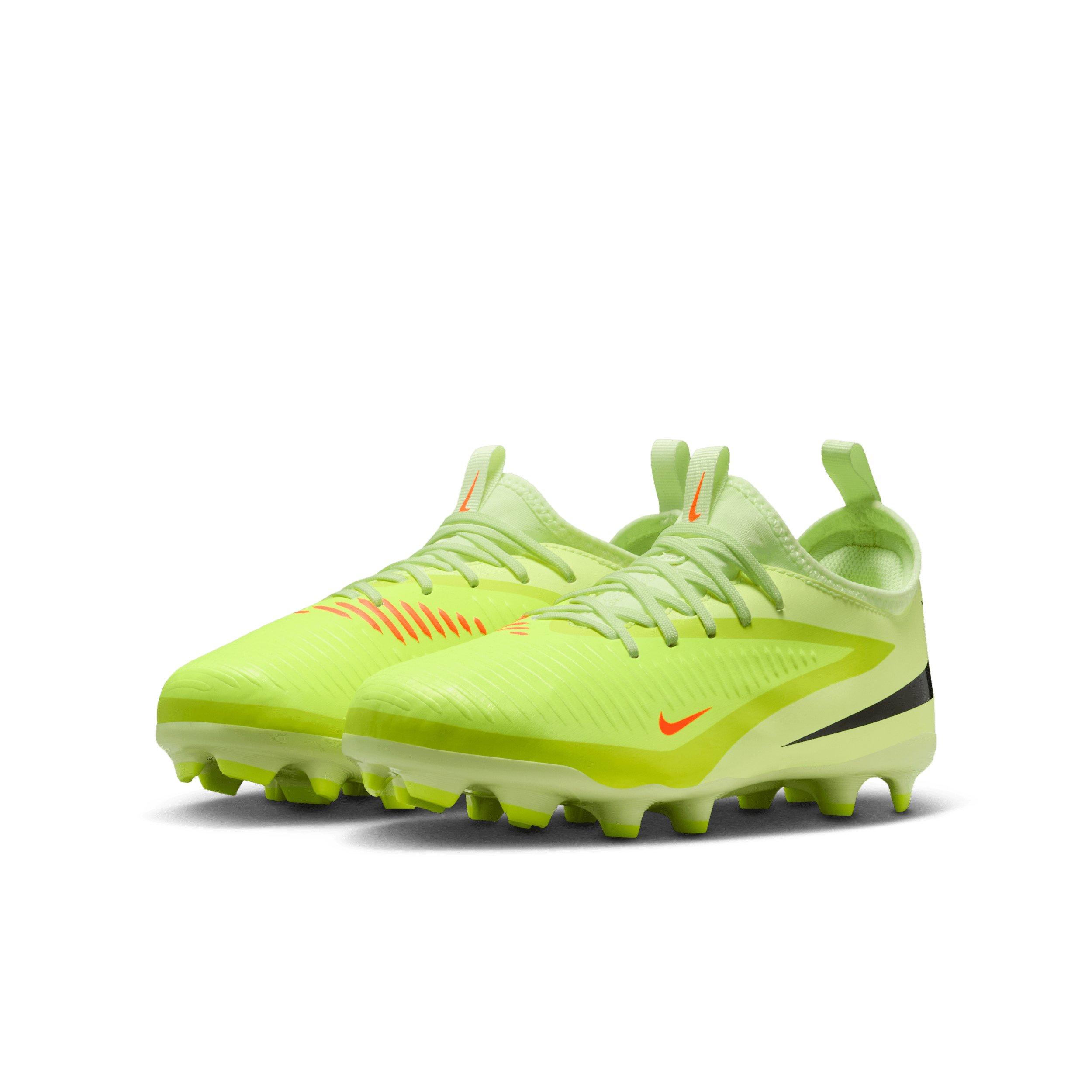 Nike Jr. Phantom 6 Low Academy MG Grade School Kids' "Hyper Crimson/Limelight/Black" Soccer Cleat