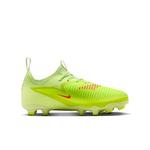 Nike Jr. Phantom 6 Low Academy MG "Hyper Crimson/Limelight/Black" Grade School Kids' Soccer Cleat