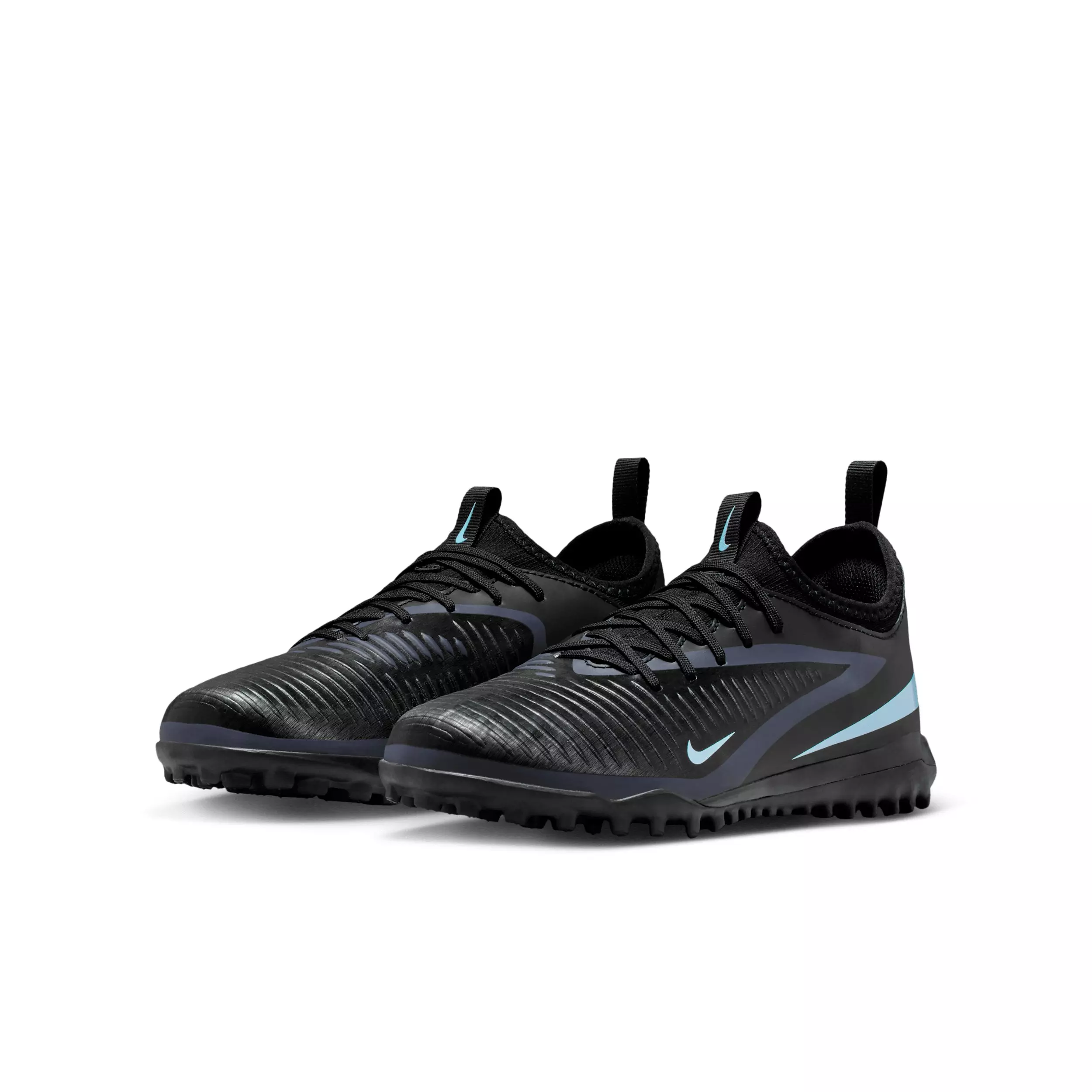 Nike Jr. Phantom 6 Low Academy Turf "Black/Black" Grade School Kids' Soccer Shoe - BLACK/BLACK