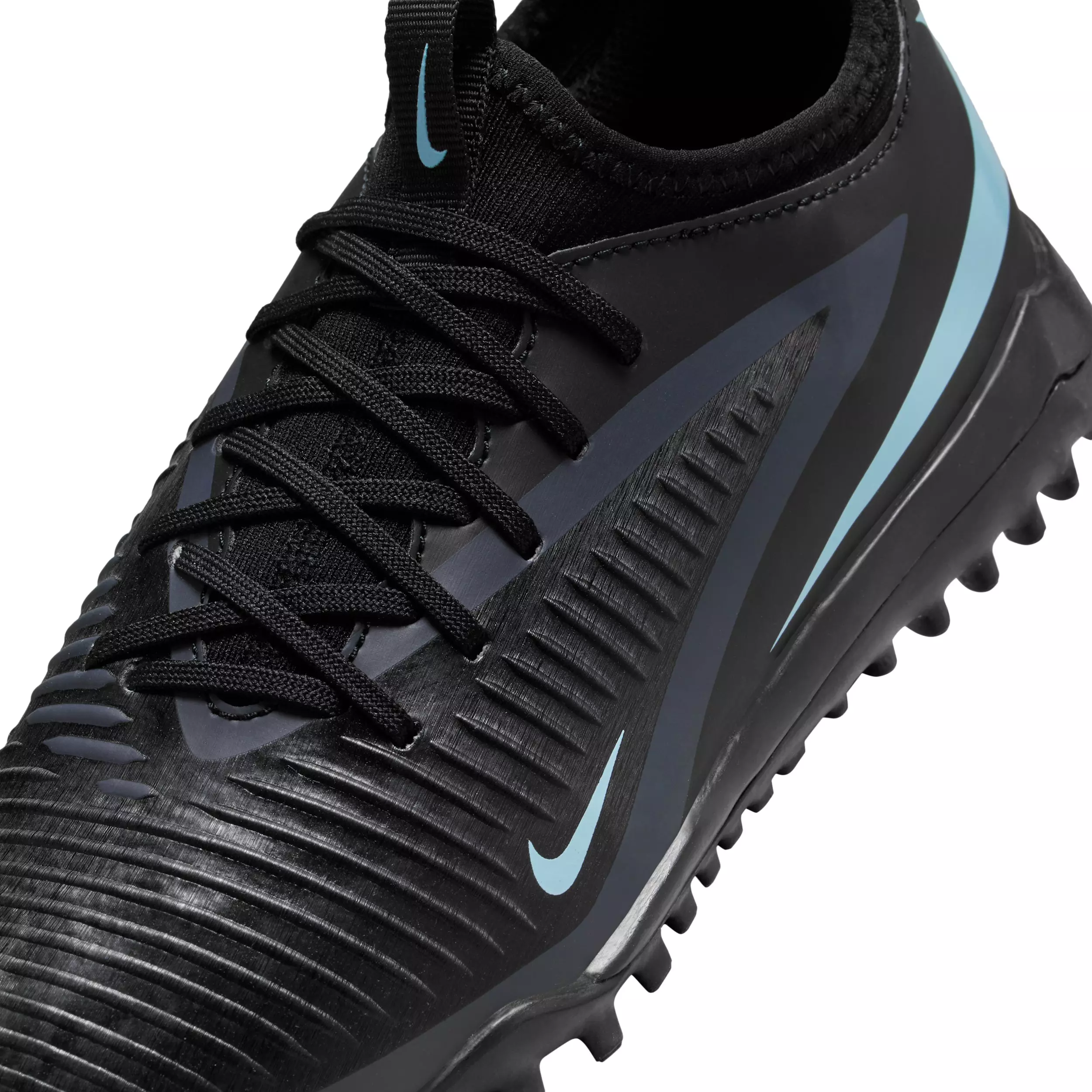 Nike Jr. Phantom 6 Low Academy Turf "Black/Black" Grade School Kids' Soccer Shoe - BLACK/BLACK
