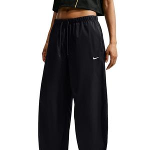Nike Women's Sportswear Loose Mid-Rise Barrel Pants - Black - BLACK