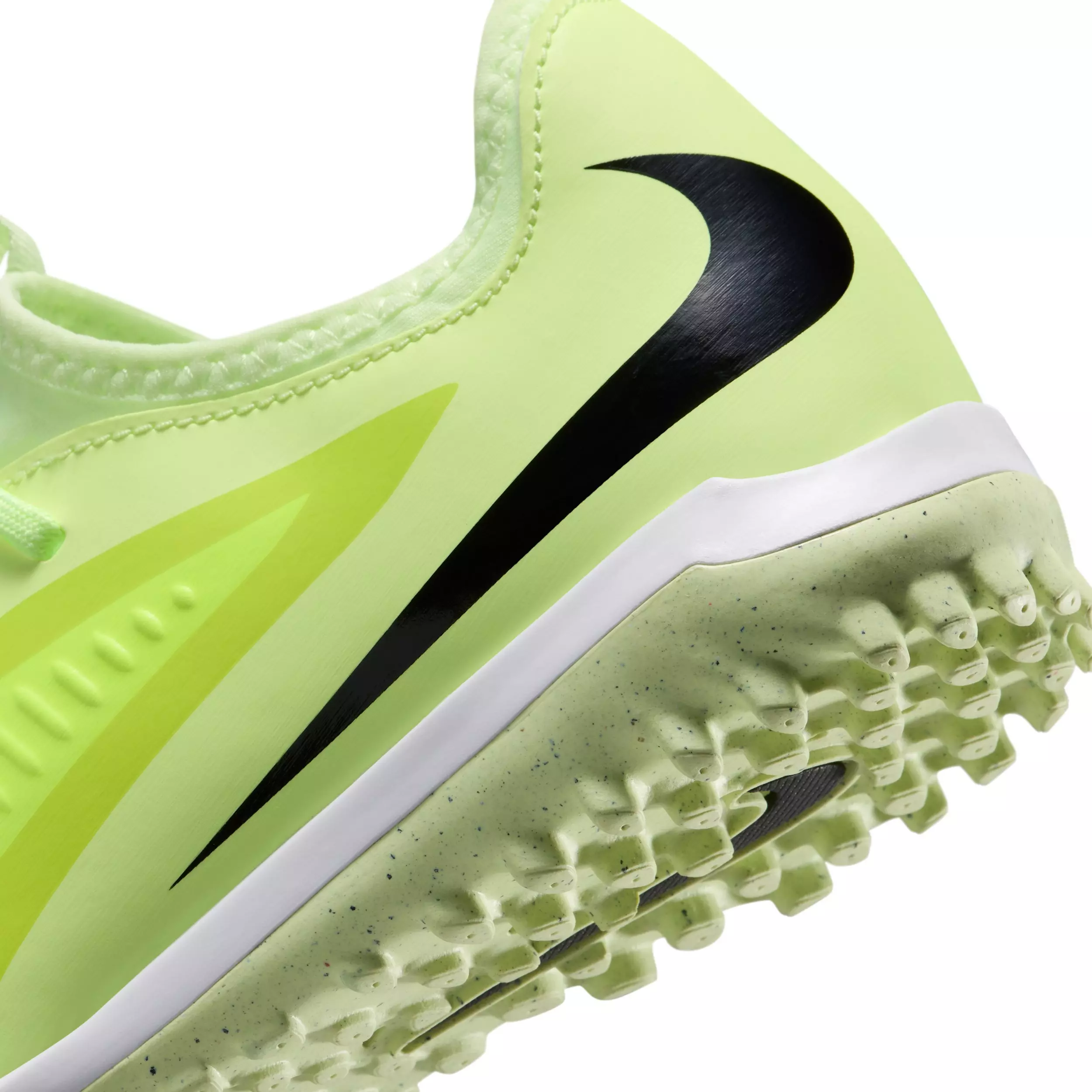 Nike Jr. Phantom 6 Low Academy Turf "Hyper Crimson/Life Lime/Black" Grade School Kids' Soccer Shoe - CRIMSON/LIME/BLACK