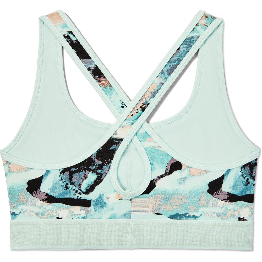 Under Armour Armour Mid Crossback Print Sports Bra, Seaglass Blue  (403)/Black, Large : : Clothing & Accessories