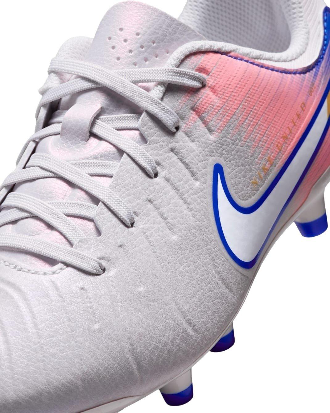 Nike Jr. Tiempo Legend 10 Academy MG "Vast Grey/Racer Blue" Grade School Kids' Soccer Cleat - GREY/BLUE Thumbnail View 6