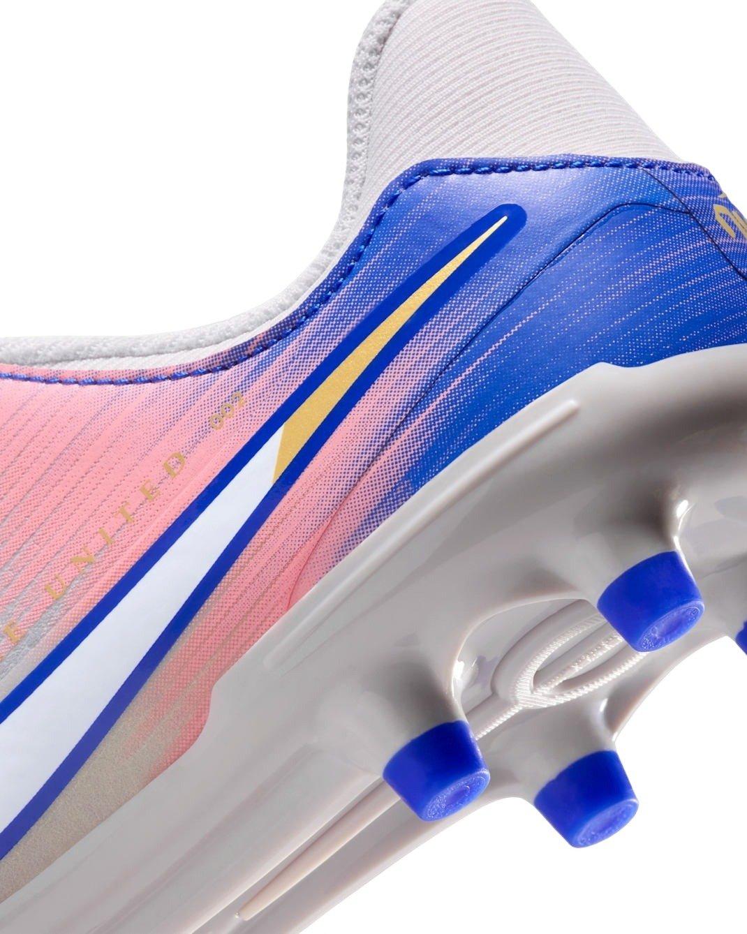 Nike Jr. Tiempo Legend 10 Academy MG "Vast Grey/Racer Blue" Grade School Kids' Soccer Cleat - GREY/BLUE Thumbnail View 7