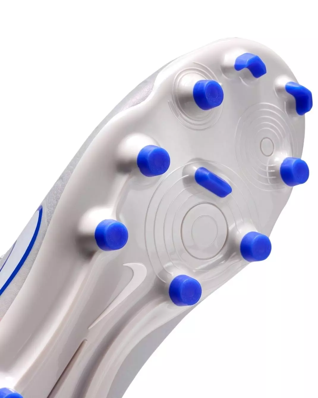 Nike Jr. Tiempo Legend 10 Academy MG "Vast Grey/Racer Blue" Grade School Kids' Soccer Cleat - GREY/BLUE