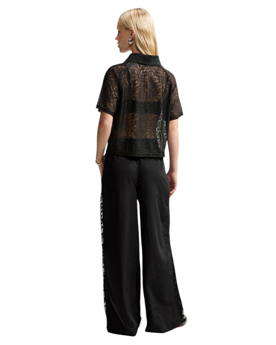 Nike Women's Sportswear Loose Mid-Rise Lace Track Pants - Black - BLACK