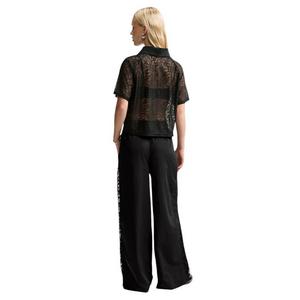 Nike Women's Sportswear Loose Mid-Rise Lace Track Pants - Black - BLACK