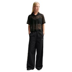 Nike Women's Sportswear Loose Mid-Rise Lace Track Pants - Black - BLACK