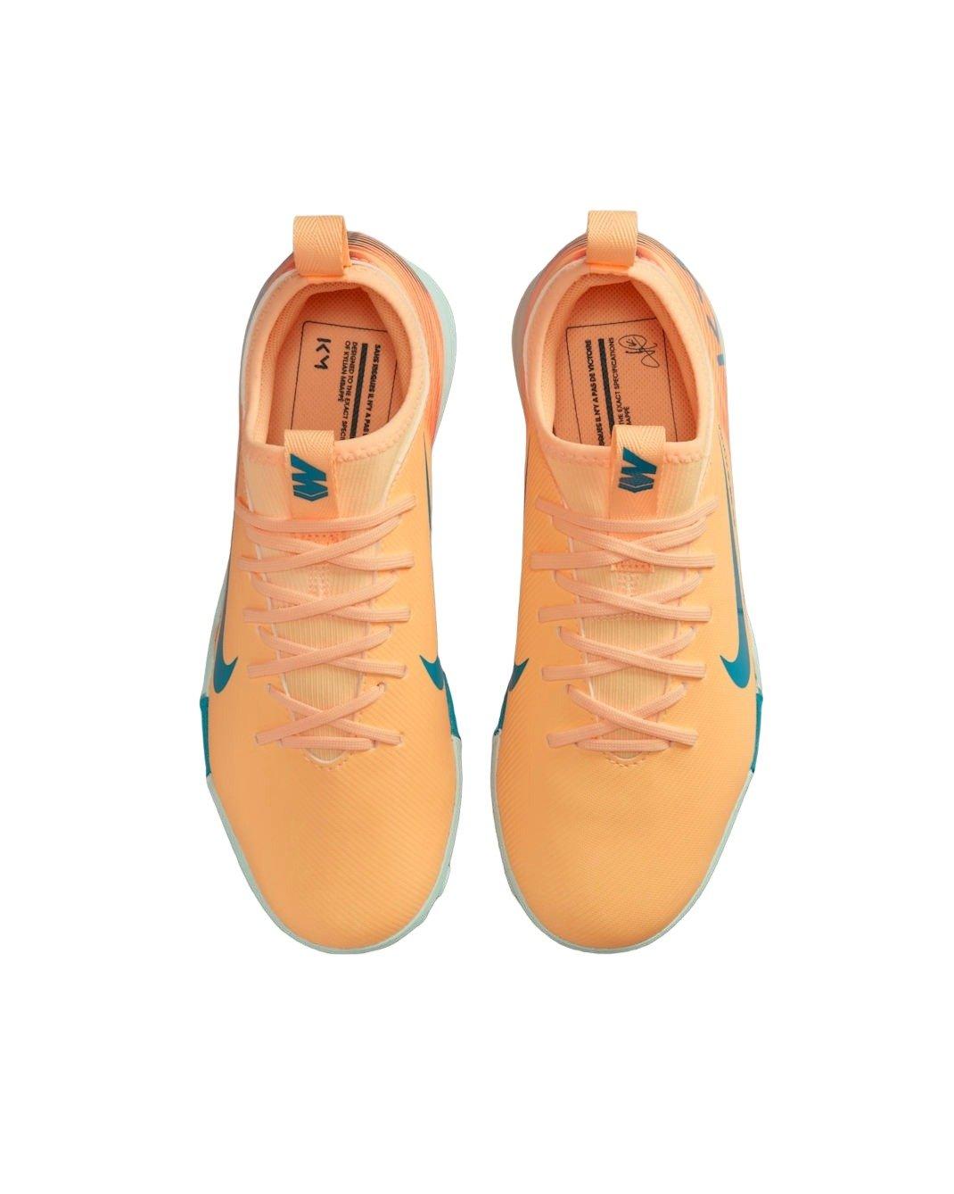 Nike Jr. Mercurial Vapor 16 Academy Turf Grade School Kids' "Melon Tint/Igloo/Turquoise" Soccer Shoe