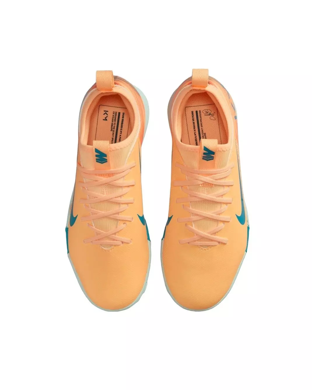 Nike Jr. Mercurial Vapor 16 Academy Turf "Melon Tint/Igloo/Turquoise" Grade School Kids' Soccer Shoe - MELON/INGLOO/TURQUOISE