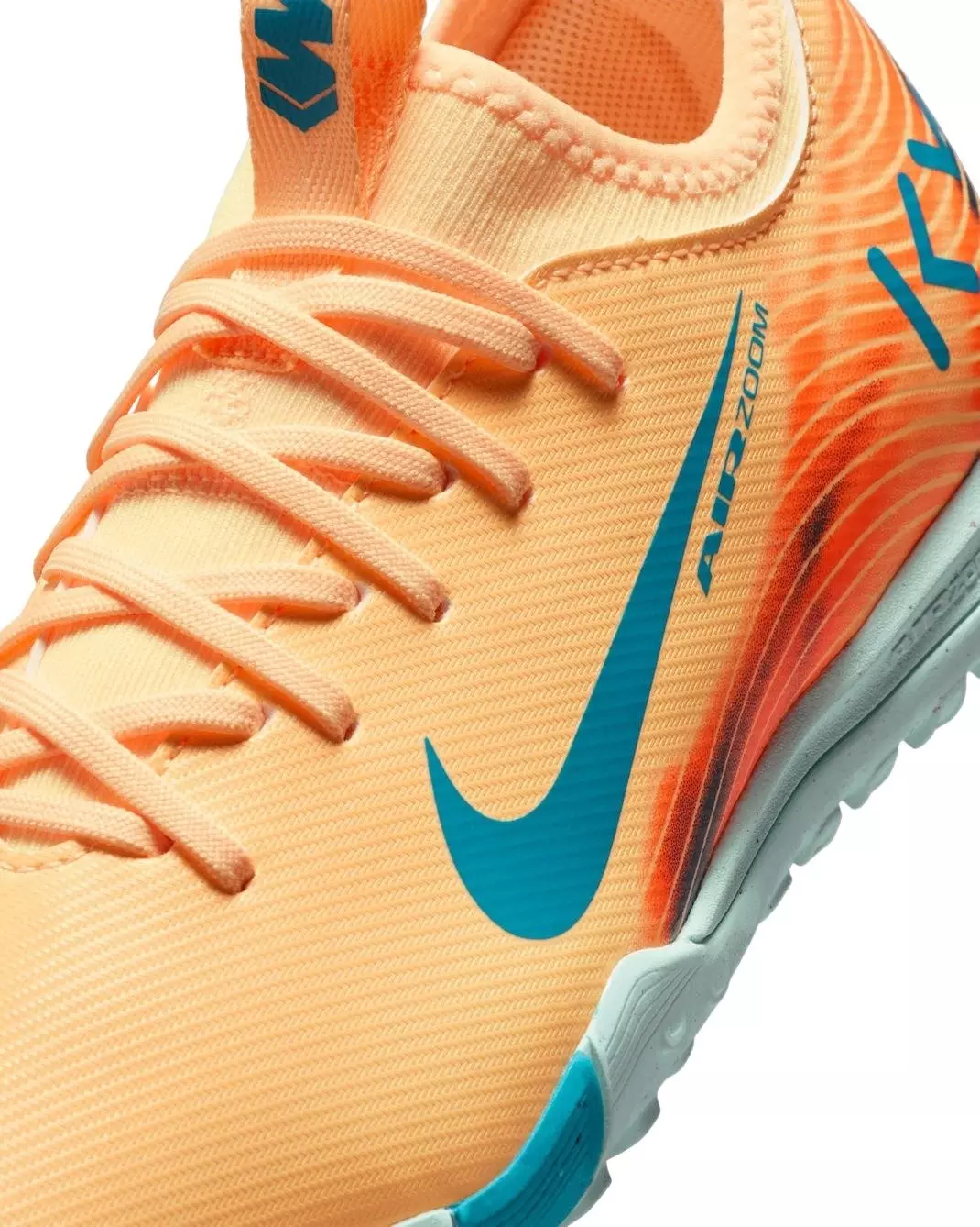 Nike Jr. Mercurial Vapor 16 Academy Turf "Melon Tint/Igloo/Turquoise" Grade School Kids' Soccer Shoe - MELON/INGLOO/TURQUOISE